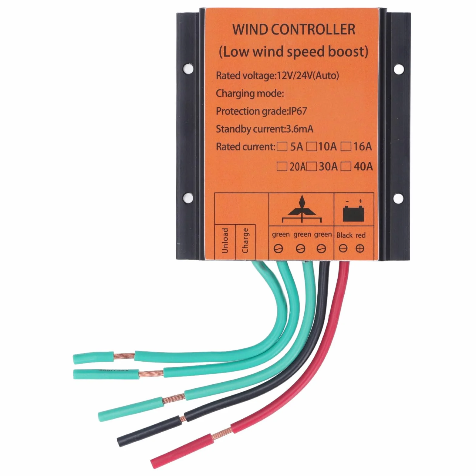 Kontroler ładowania Turbiny Wiatrowej MPPT Napięcie Doładowania 12 V 24 V 40 A 300 W-1000 W, Regulator Generatora Wiatrowego, ze Zwiększonym Odprowadzaniem Ciepła, do Sterowania