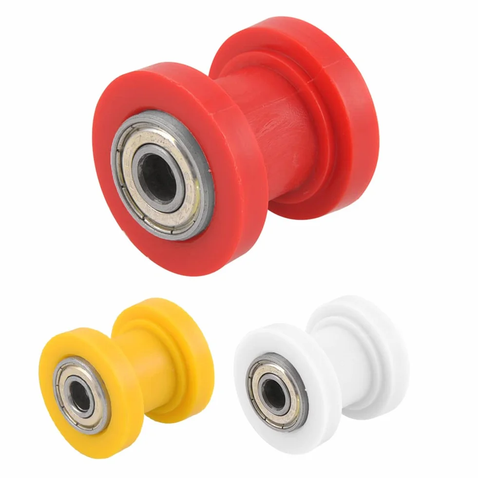 8mm koło pasowe napinaczowe wałek łańcuchowy MoreChioce prowadnica koła napinacza z tworzywa sztucznego do motocykla Dirt Bike Enduro,czarny