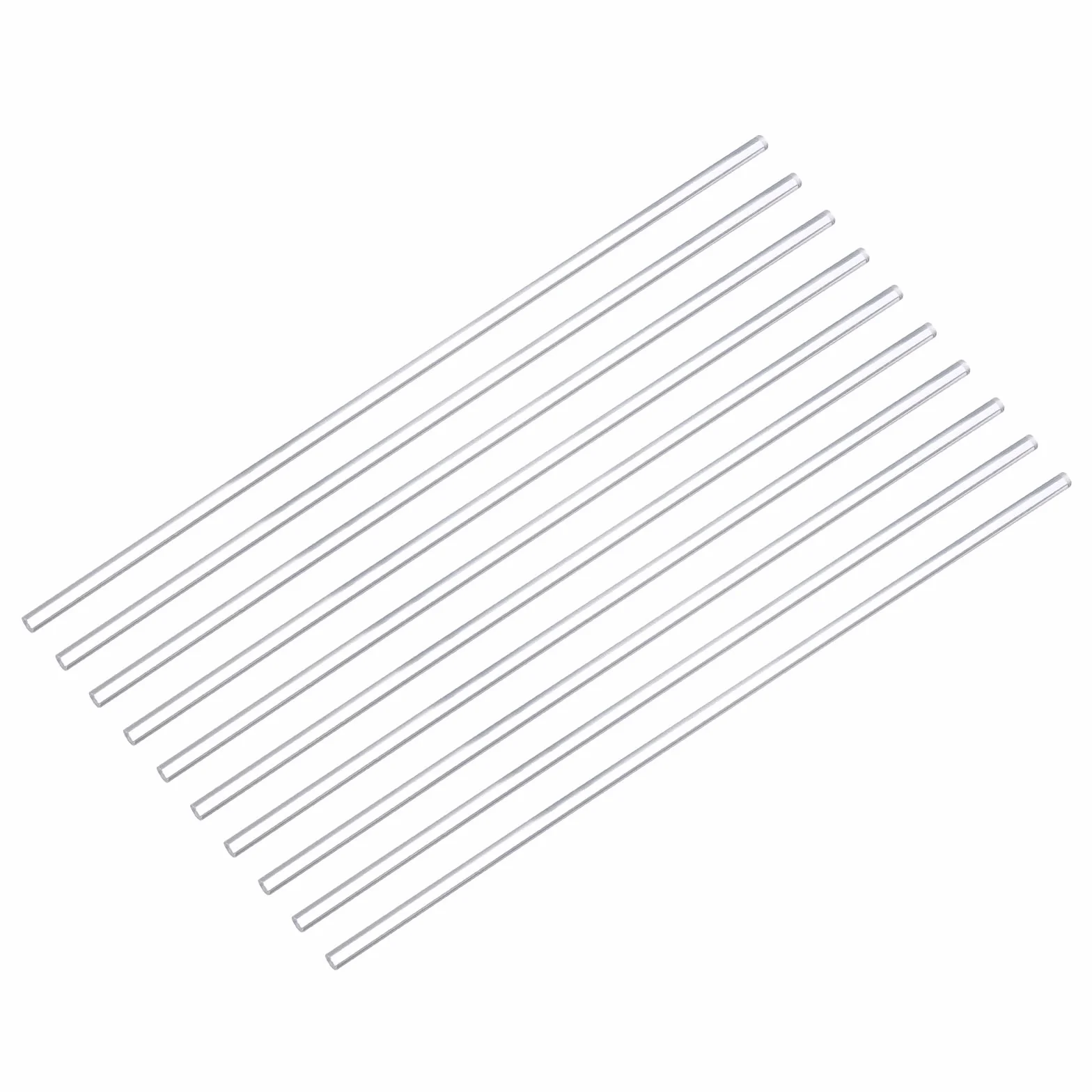 QUARKZMAN Akrylowy pręt okrągły o średnicy 6 mm, długość 12", przezroczysty, solidny plastik, PMMA, do kołków akrylowych, do majsterkowania, rzemiosła artystycznego, 12 szt