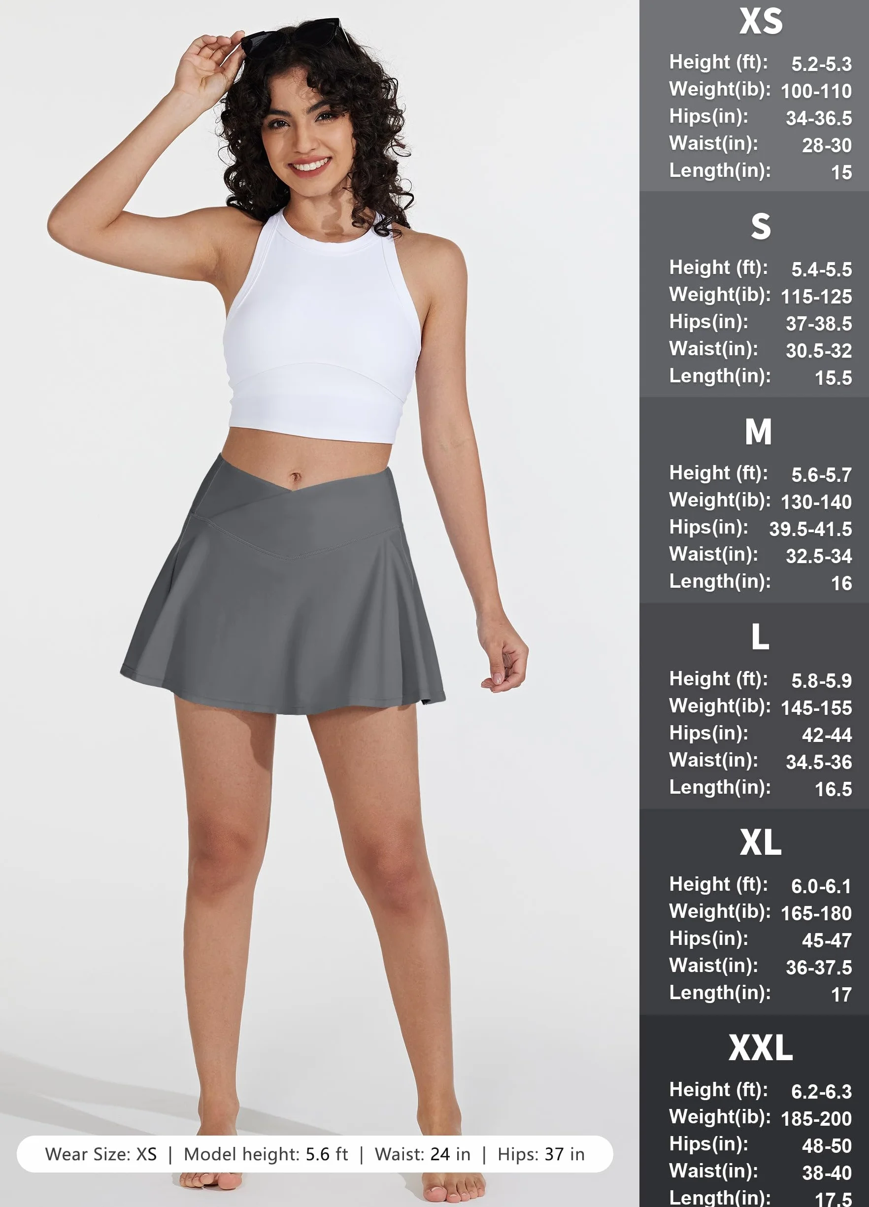 WILLIT Damskie szorty kąpielowe Athletic kostium kąpielowy Spódnice V Cross moda kąpielowa Strój kąpielowy Dolna część High Waist z kieszenią