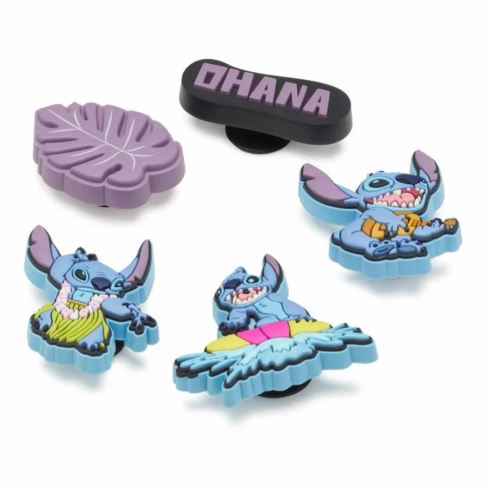 Crocs Unisex Stitch Tropical 5-pak zawieszek do butów, wielokolorowe, jeden rozmiar, wielobarwny, Rozmiar Uniwersalny