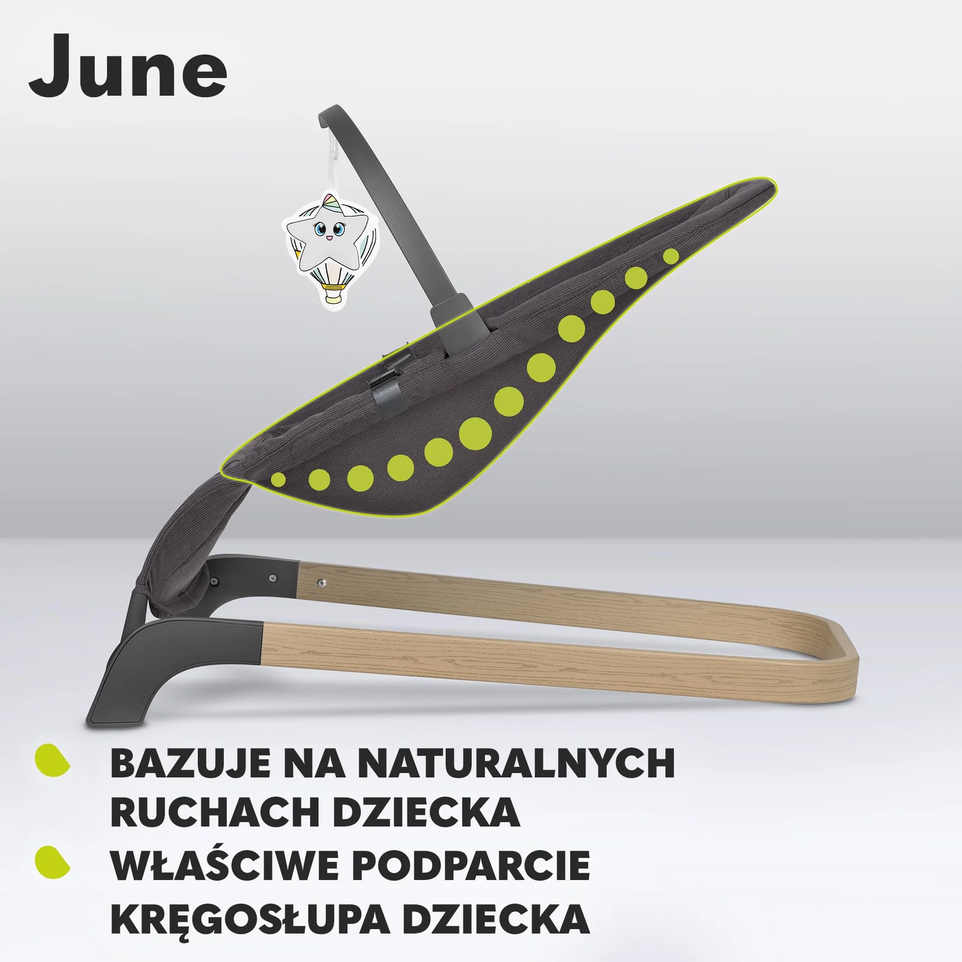 Lionelo LO-JUNE GREY STONE June Air - Bujaczek, Szary, Średni