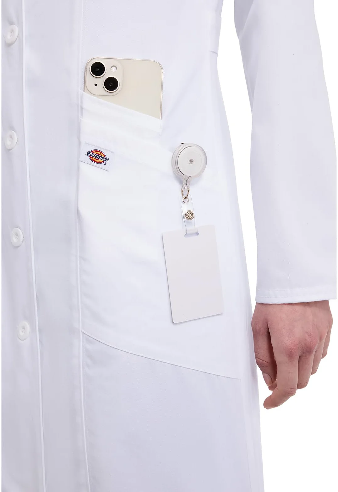 Dickies Damski płaszcz medyczny, biały, XXL