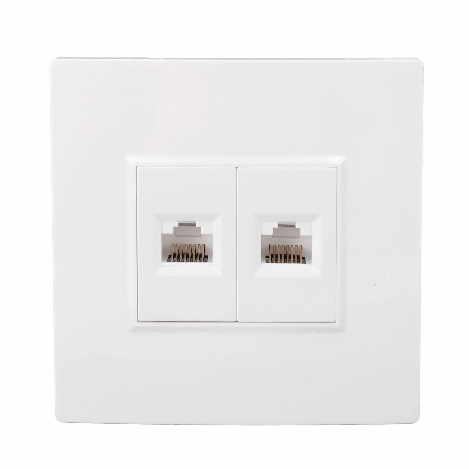 2-portowa Płyta ścienna Ethernet, Gniazdko ścienne Ethernet Cat 6, Wyjmowane żeńskie i żeńskie, Płyta ścienna Ethernet Keystone do urządzeń Ethernet Cat5 Cat5e Cat6 Cat6a