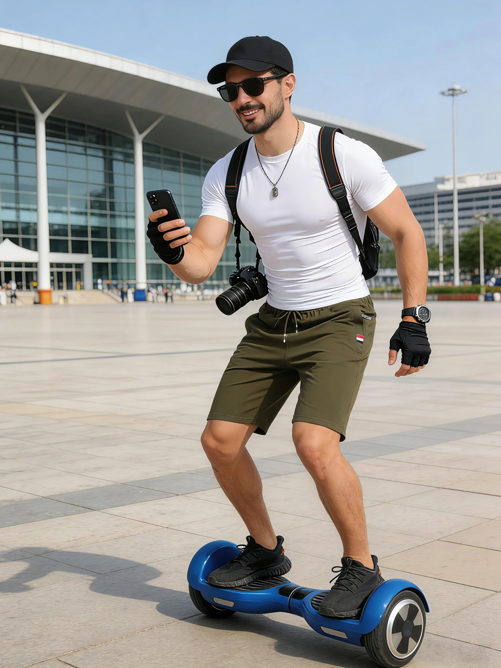 ZOXOZ Szorty męskie sportowe bawełniane z kieszeniami na zamek błyskawiczny elastyczna talia