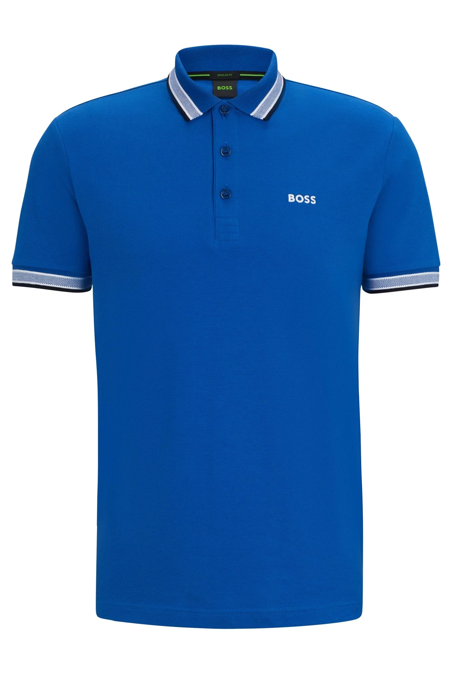 BOSS Męska koszulka polo Paddy Curved, Nowy - średni niebieski 420, 3XL