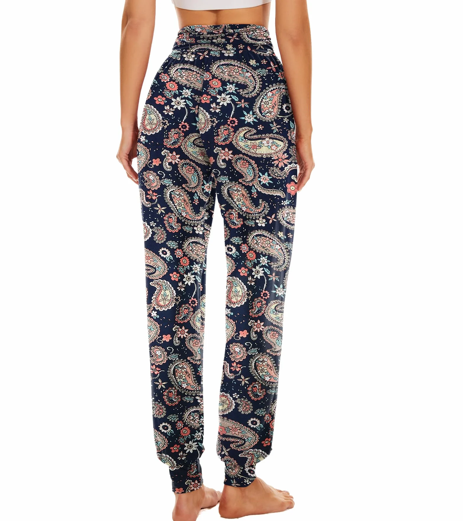 HAPYWER damskie spodnie haremki, długie, do uprawiania sportu, treningu, jogi, joggingu, letnie, lekkie, miękkie, luźne, wygodne, z dużymi kieszeniami, rozmiar S-XXL