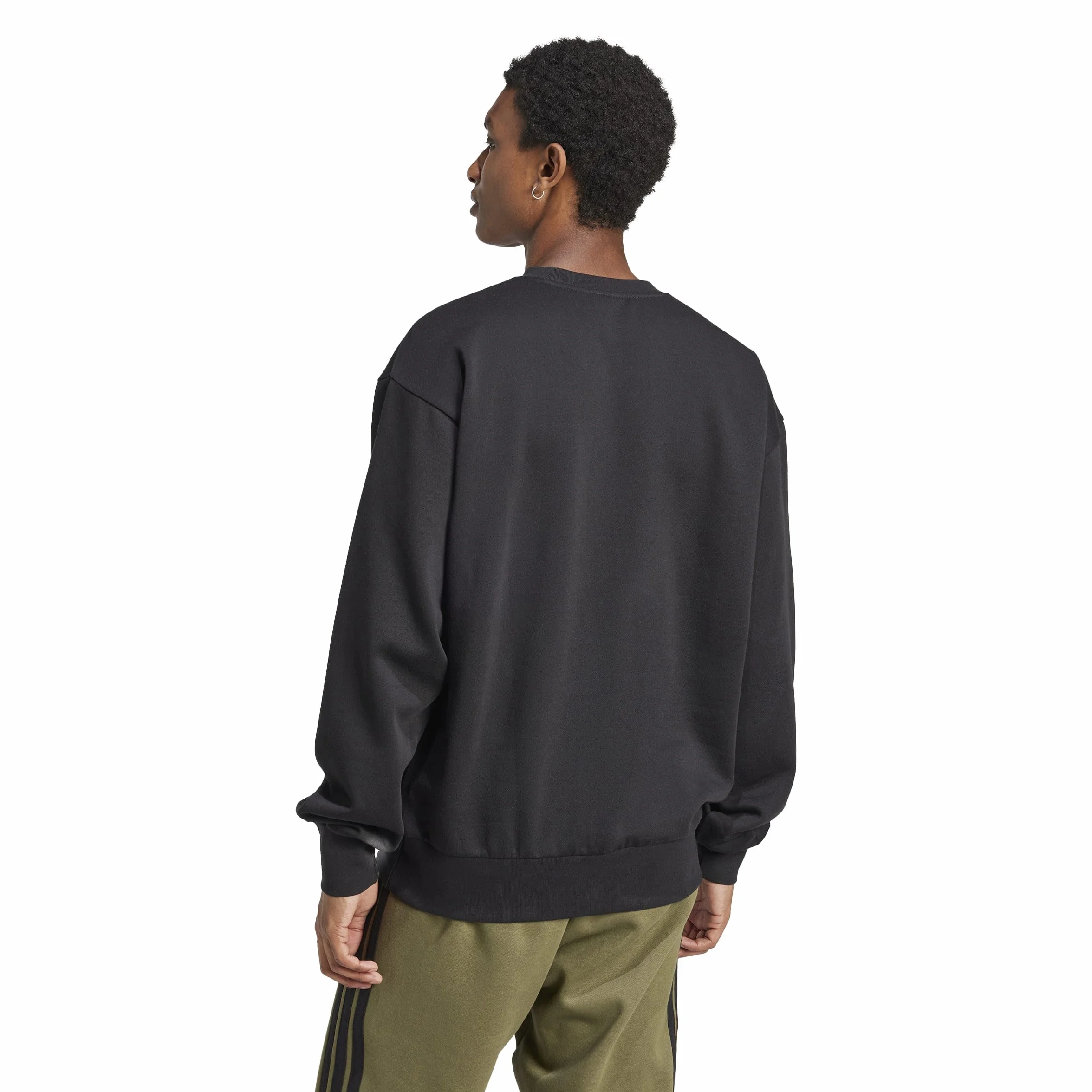 adidas Mężczyźni ESSENTIALS FEELCOZY FLEECE SWEATSHIRT black white L