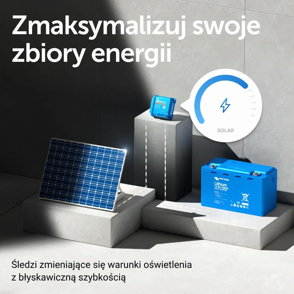 Victron Energy SmartSolar MPPT 75V 10 amp 12/24-Volt Kontroler Ładowania Słonecznego (Bluetooth)
