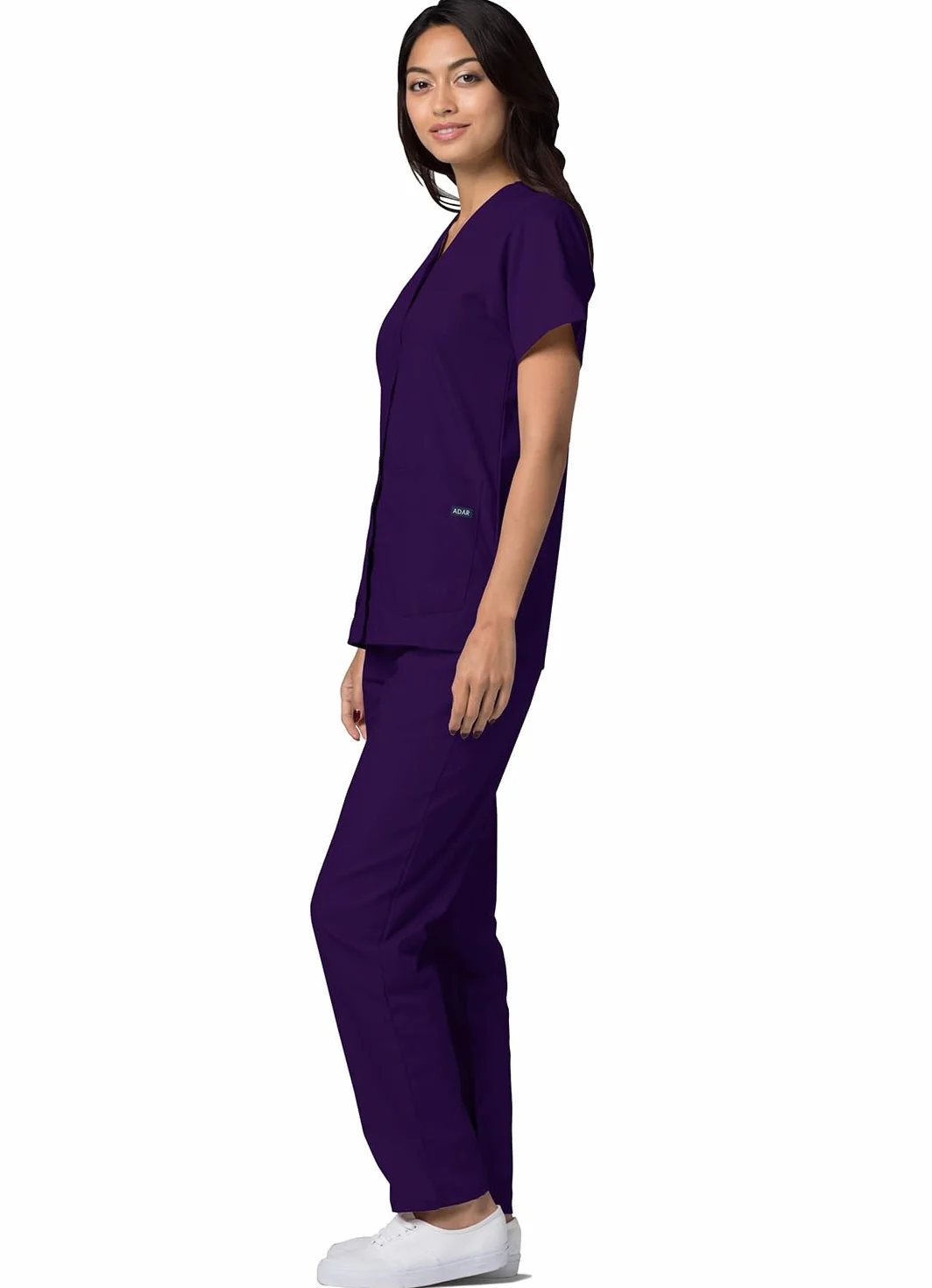 Adar Uniforms Damska koszula medyczna 604prpm fioletowa, M UK