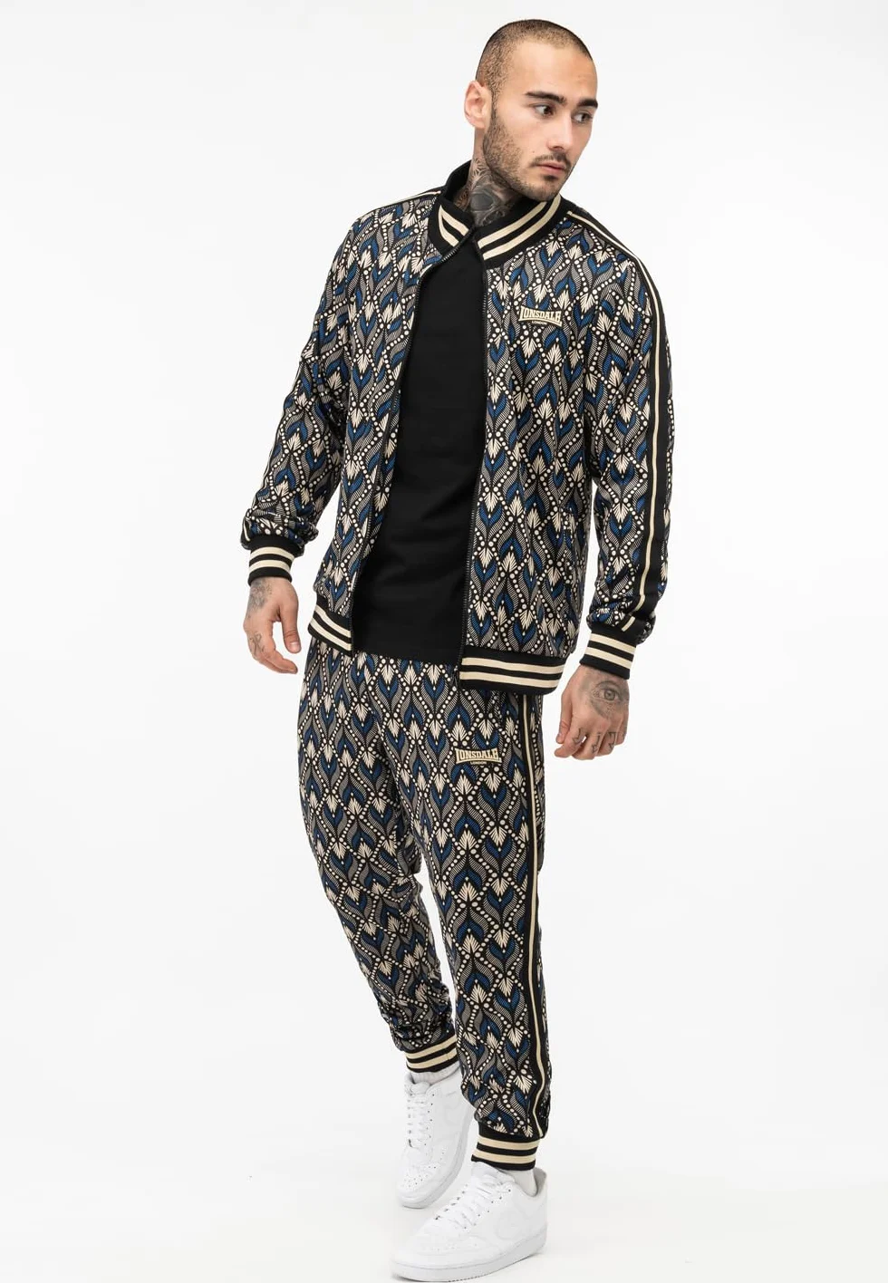 Lonsdale M?ski dres treningowy w?ski krój RENDALE, wielokolorowy, L, 117573, wielokolorowy, L