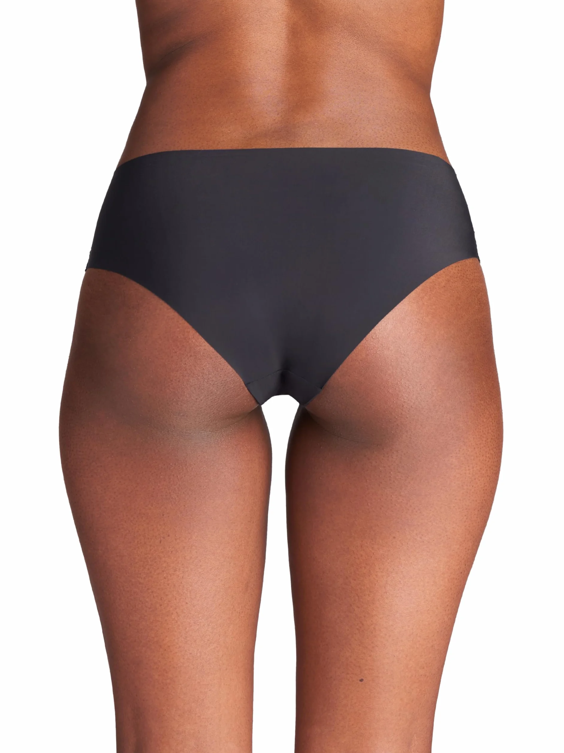 Under Armour Bielizna damska Pure Stretch niewidoczne spodnie hipsterskie, 3 sztuki majtek, czarne, L, Czarny, L
