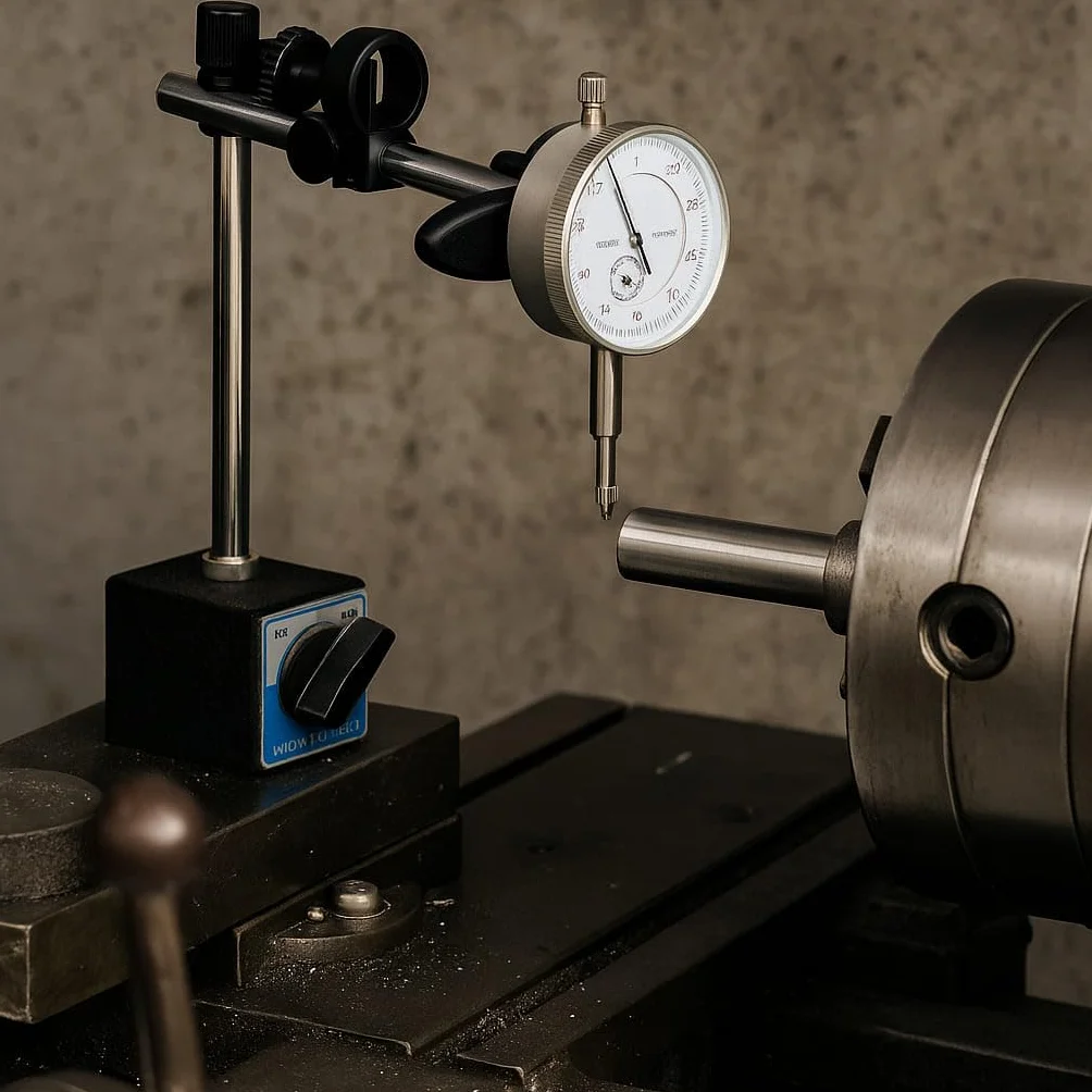 RESSER Statyw Magnetyczny z Czujnikiem Zegarowym 0–100 mm Uchwyt Pomiarowy Magnetyczny Zegar Pomiarowy