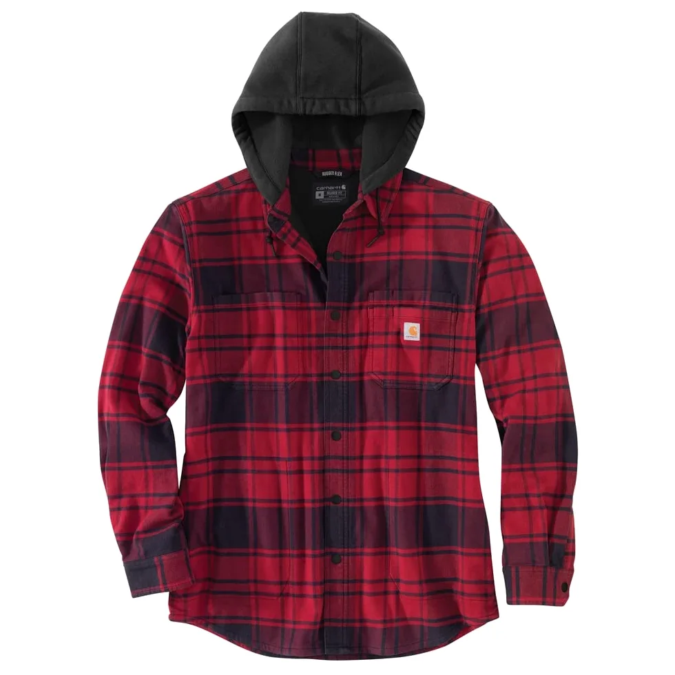 Carhartt Męska 105621 Rugged Flex Relaxed Fit Flanelowa podszewka z polaru Hoo