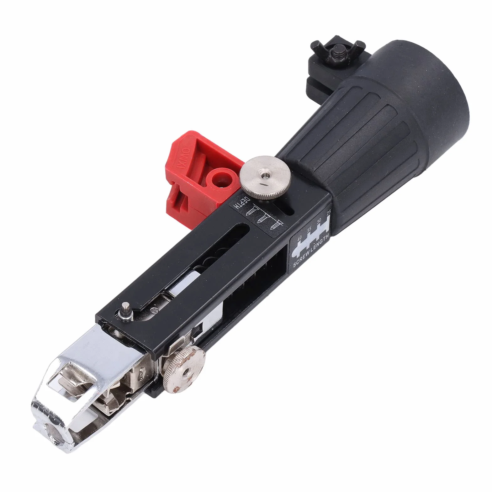 Automatyczny Adapter do Pistoletu do Gwoździ, Adapter łańcucha do Wkrętarki z Taśmą do Gwoździ, Zestaw do Mocowania łańcucha Wiertarki Elektrycznej do Wiertarki Akumulatorowej, Elektryczny Pistolet do