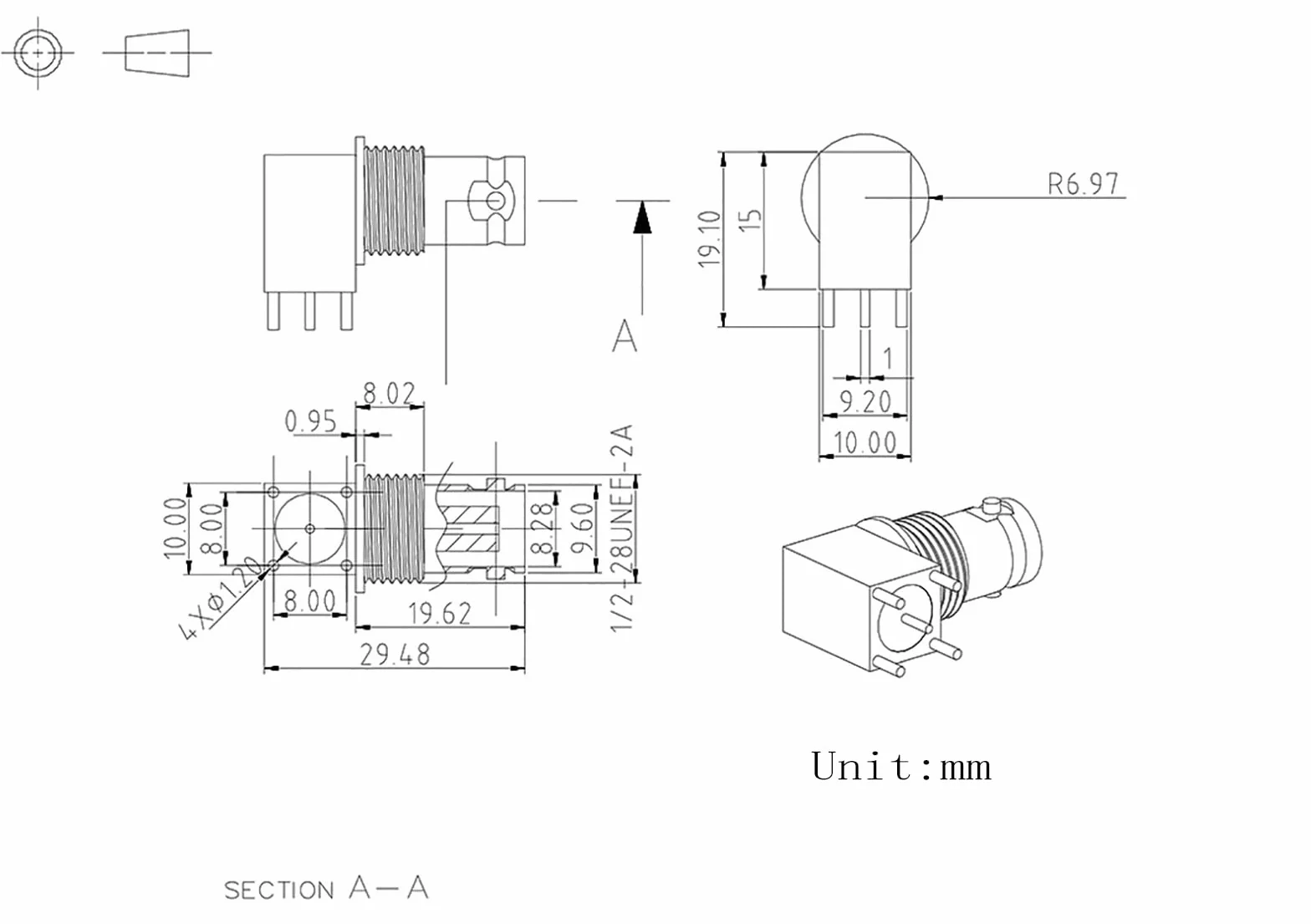 Superbat BNC męski BNC żeński Bulkhead lutowania PCB Montaż kątowy Złącze kątowe do systemów nadzoru CCTV Transceiver itp. 5 szt.