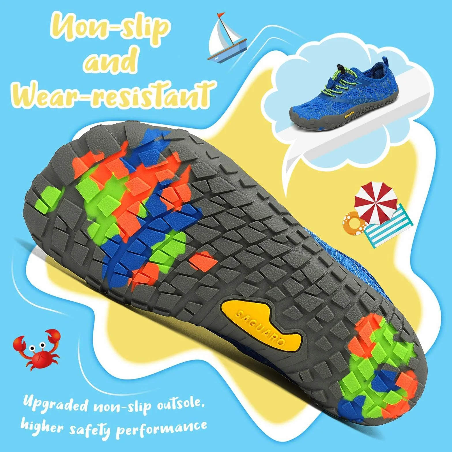 SAGUARO Dziecięce buty trekkingowe wodne plażowe 24-36 EU