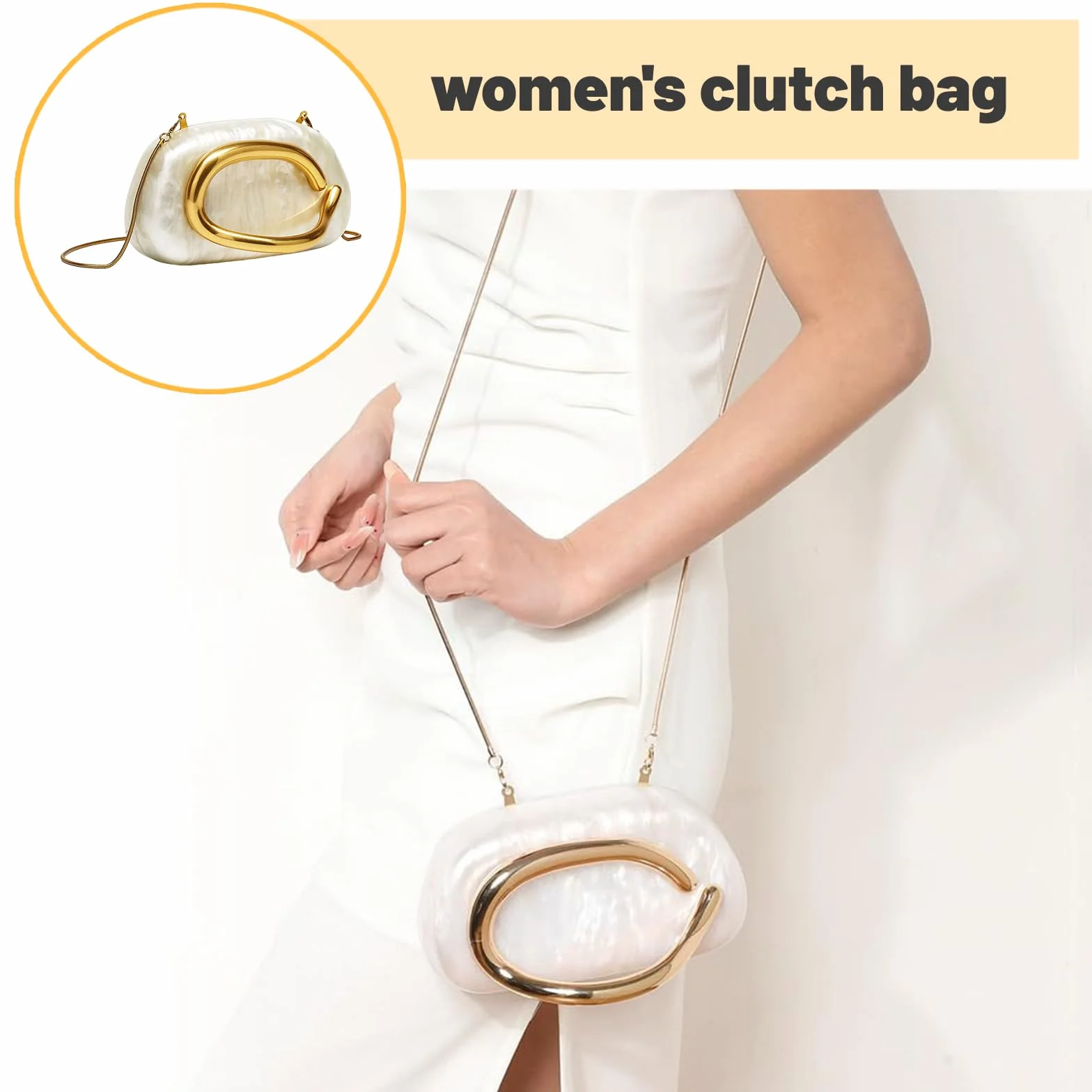 Kopertówka skóra PU crossbody metalowe wypustki torba na ramię wesele okazje