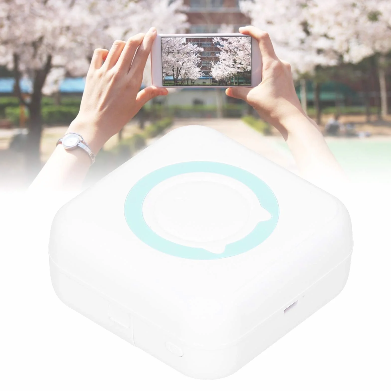 Przenośna Bezprzewodowa Termiczna Drukarka Etykiet Bluetooth Błędna Drukarka Pytań, Zielony