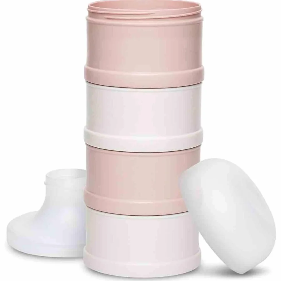 Suavinex 308021 Dozownik Mleka w Proszku, Różowy, 4 Przegródki
