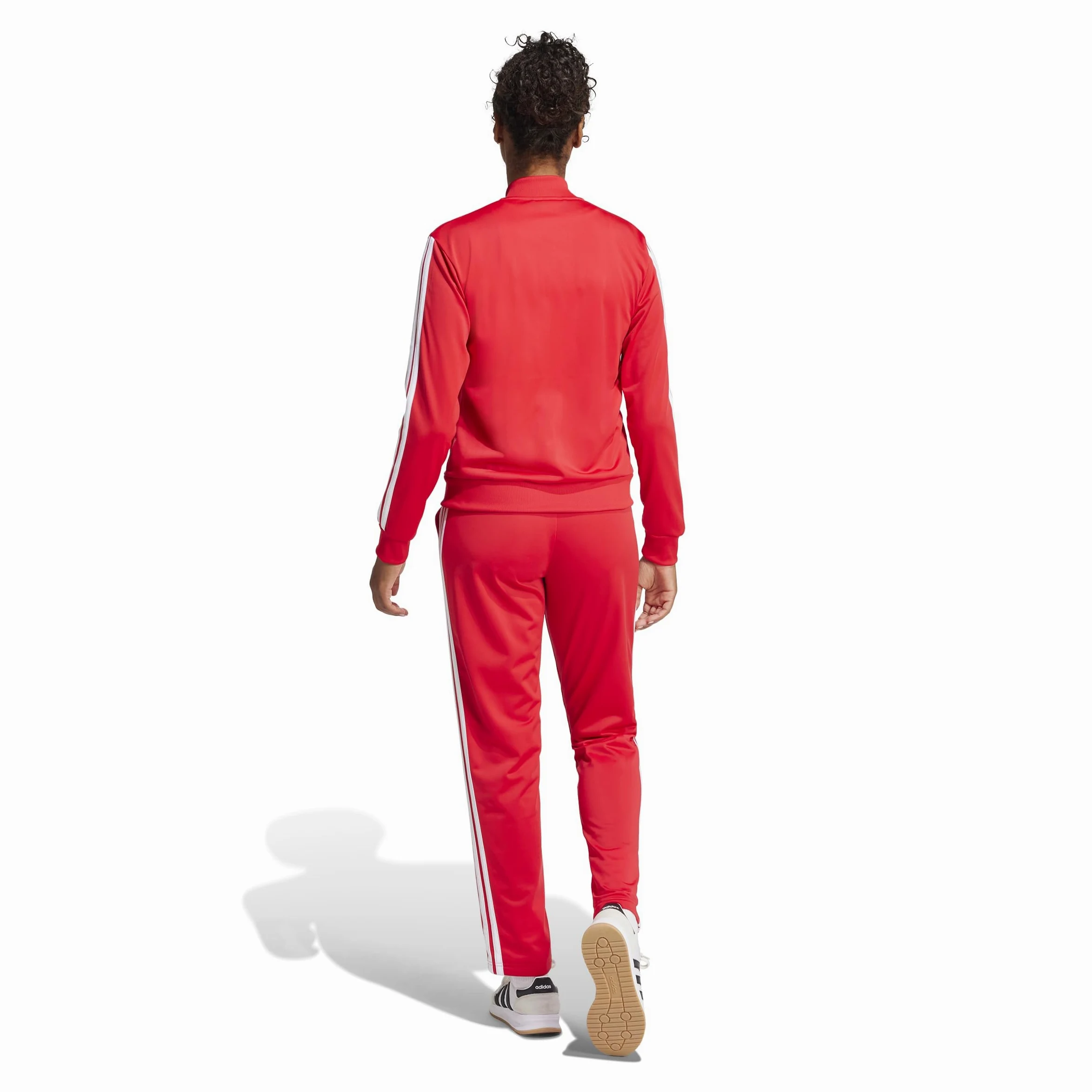 adidas Kobiety ESSENTIALS 3-STRIPES TRACKSUIT, pure ruby/white, L