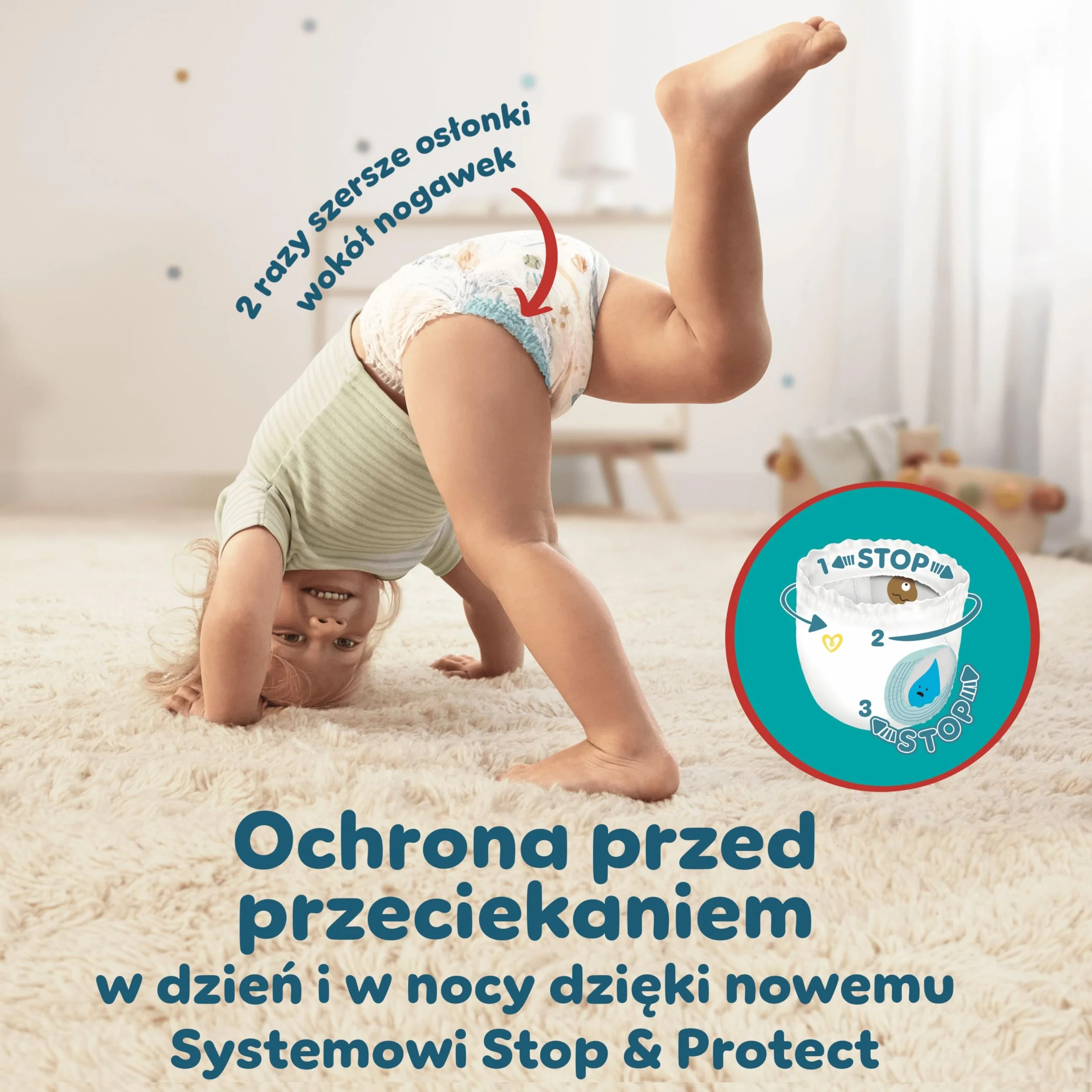 Pieluchomajtki Pampers Active Baby, rozmiar 6, pieluszki 132, 13kg-19kg