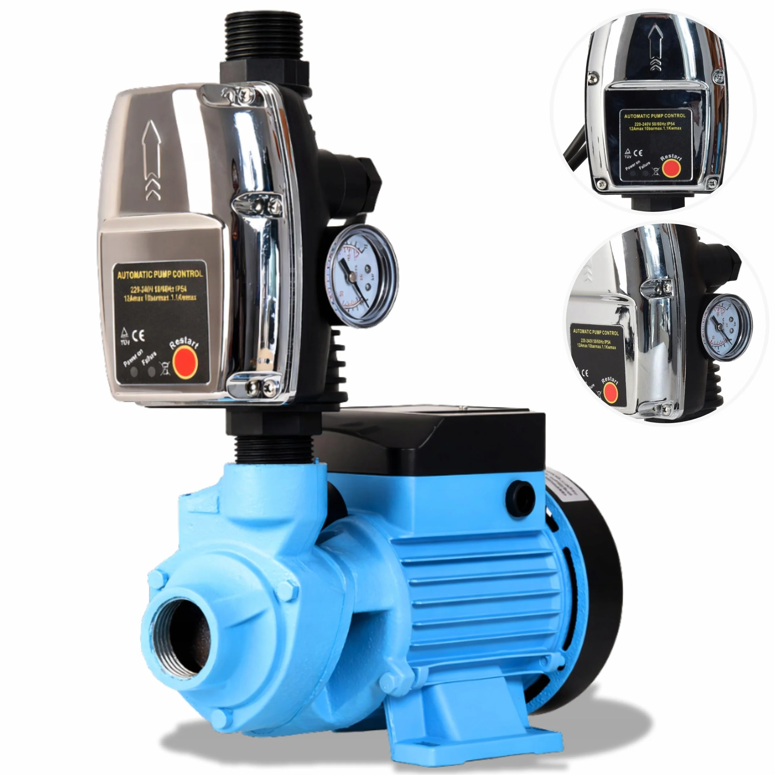 Pompa Hydroforowa AQB 60 (370 W, 2100 l/h, max. podnoszenie 39 m) Powierzchniowa Ssąca do Wody z Automatem Sterującym