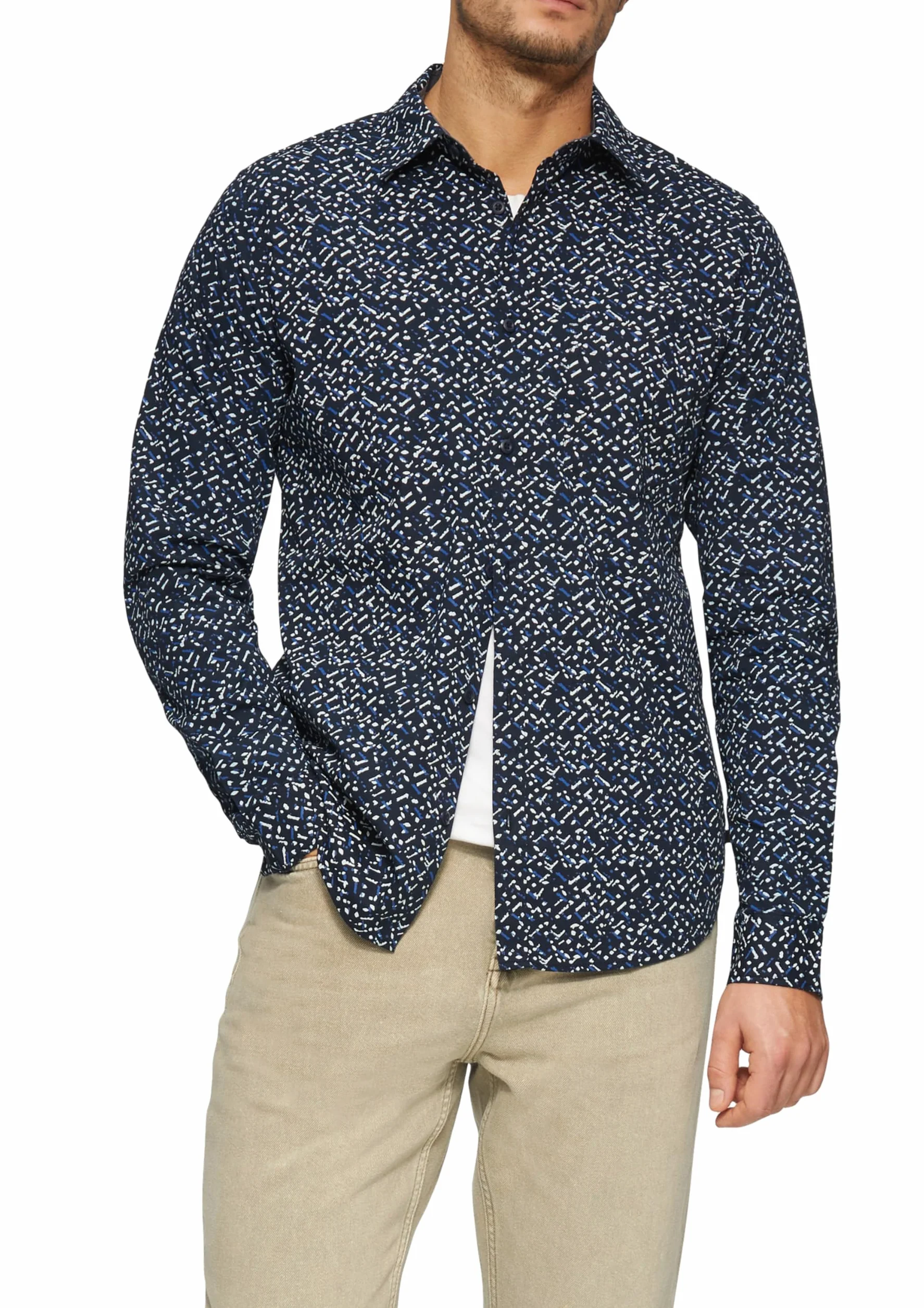 s.Oliver Slim Fit Wzorzysta koszula z popeliny 3XL