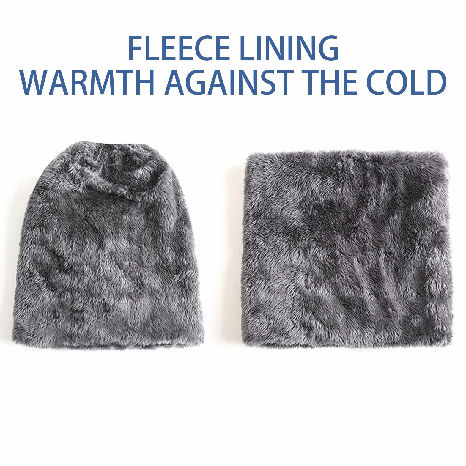 Czapka męska damska zestaw szalików, Beanie męska damska komin szalik chustka na szyję, podszewka polarowa ciepłe czapki pętla szalik czapka dzianinowa czapka wełniana, 2w1 Unisex zimowa