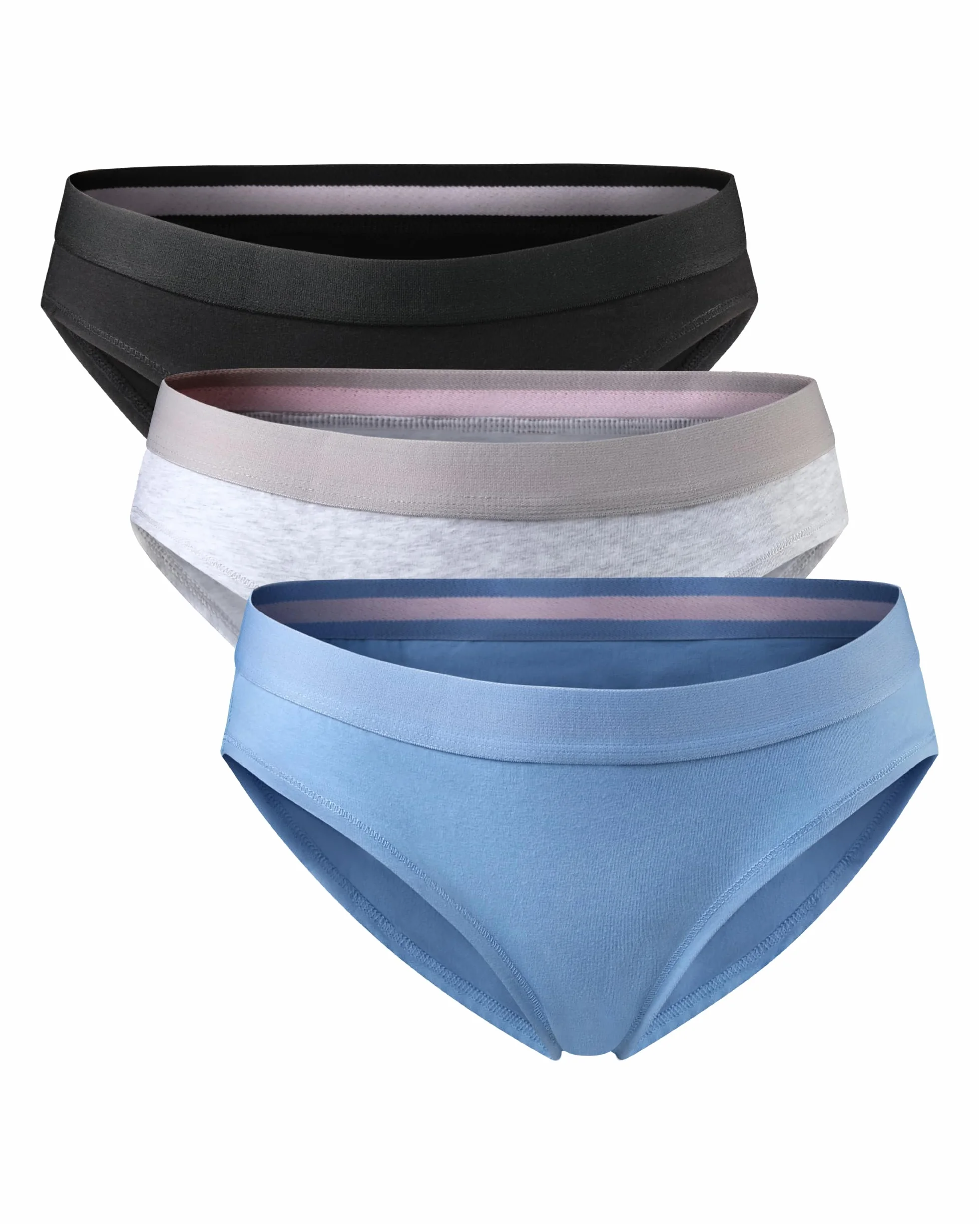 DANISH ENDURANCE Majtki Damskie Bawełniane, Organiczne Materiały, Wielokolorowe, 3-PACK