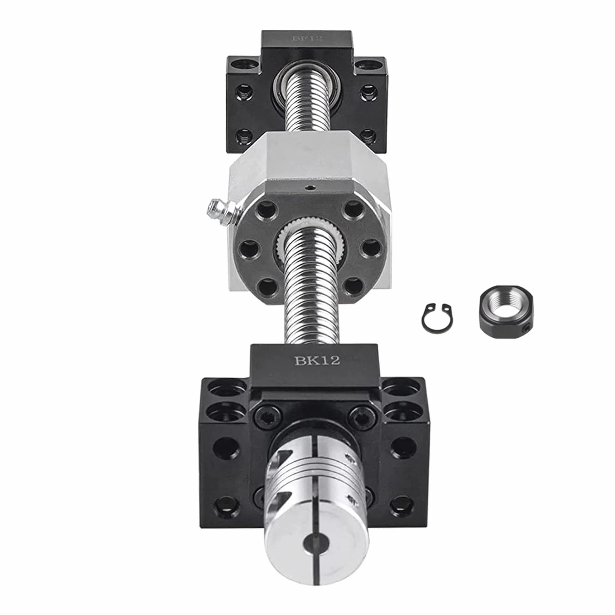 CNCMANS Śruba kulowa SFU1605 300 mm ze stali nierdzewnej z uchwytem końcowym BK12/BF12, złączką śrubową i obudową nakrętki DSG16H, części CNC do maszyn i urządzeń automatycznych