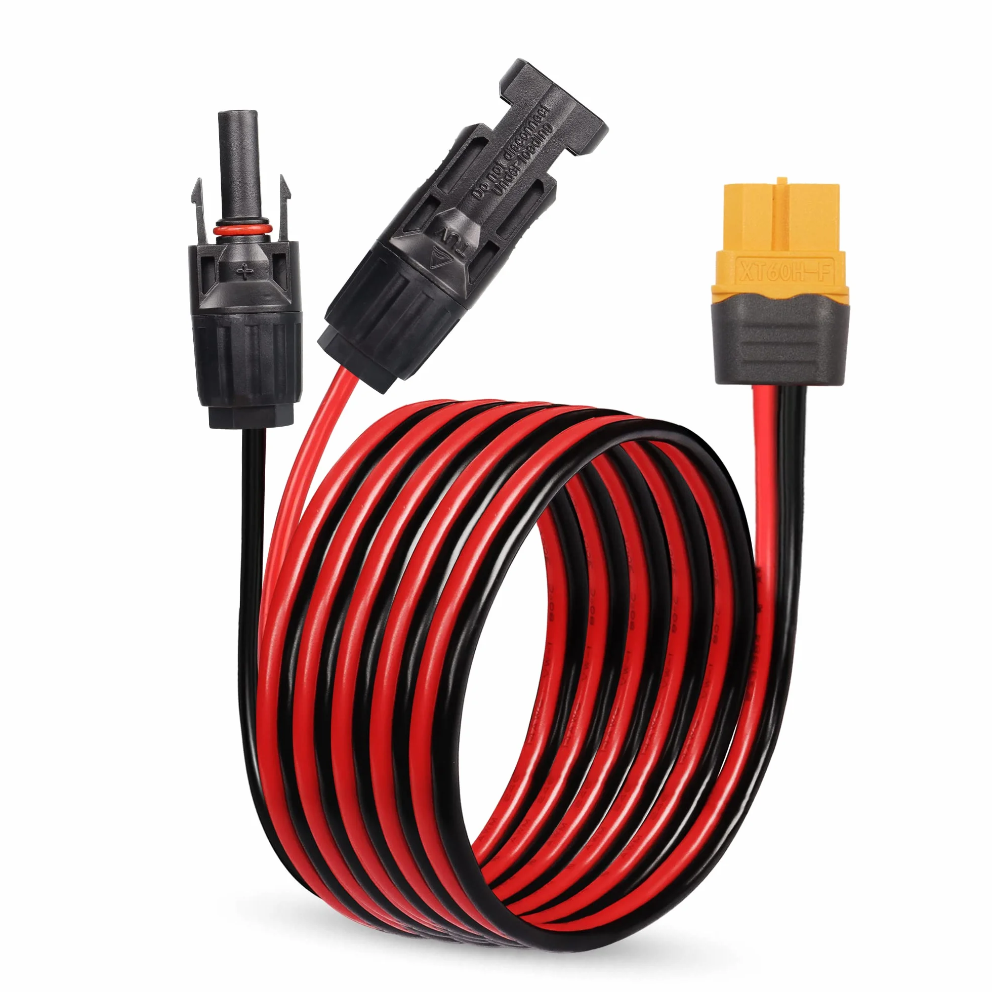 YAODHAOD Panel słoneczny, wtyczka do adaptera XT60, gniazdo 12AWG XT60, panel słoneczny, kabel zasilający do panelu słonecznego, wtyczka do ładowania solarnego do przenośnej energii i generatora solarnego