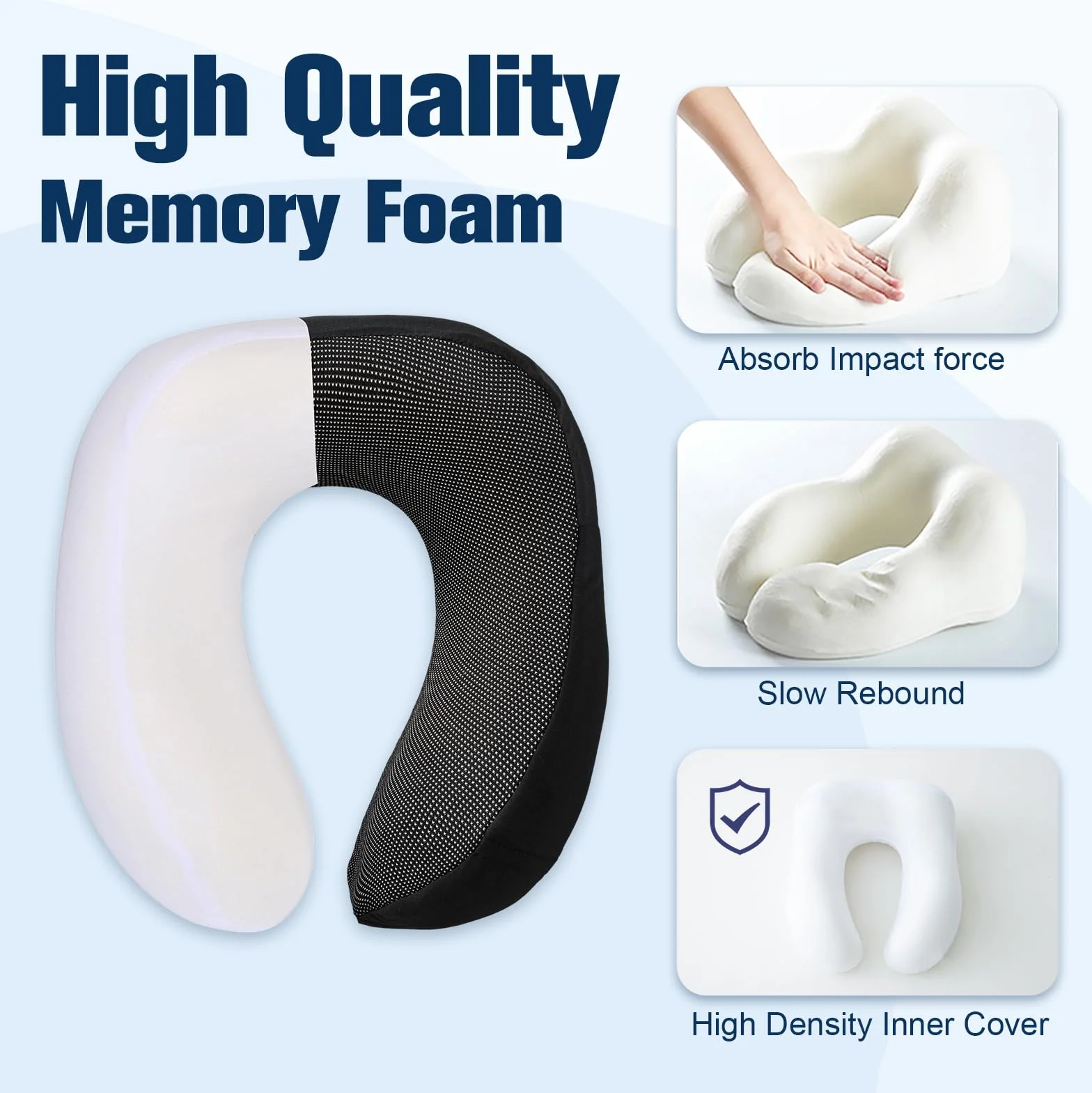 Cirorld Poduszka Podróżna z Pianki Memory na Szyję – Regulowana i Kompaktowa Poduszka Lotnicza, Ergonomiczna Poduszka na Szyję, Wyposażona w Zatyczki do Uszu, Maskę na Oczy oraz Torby Przenośne