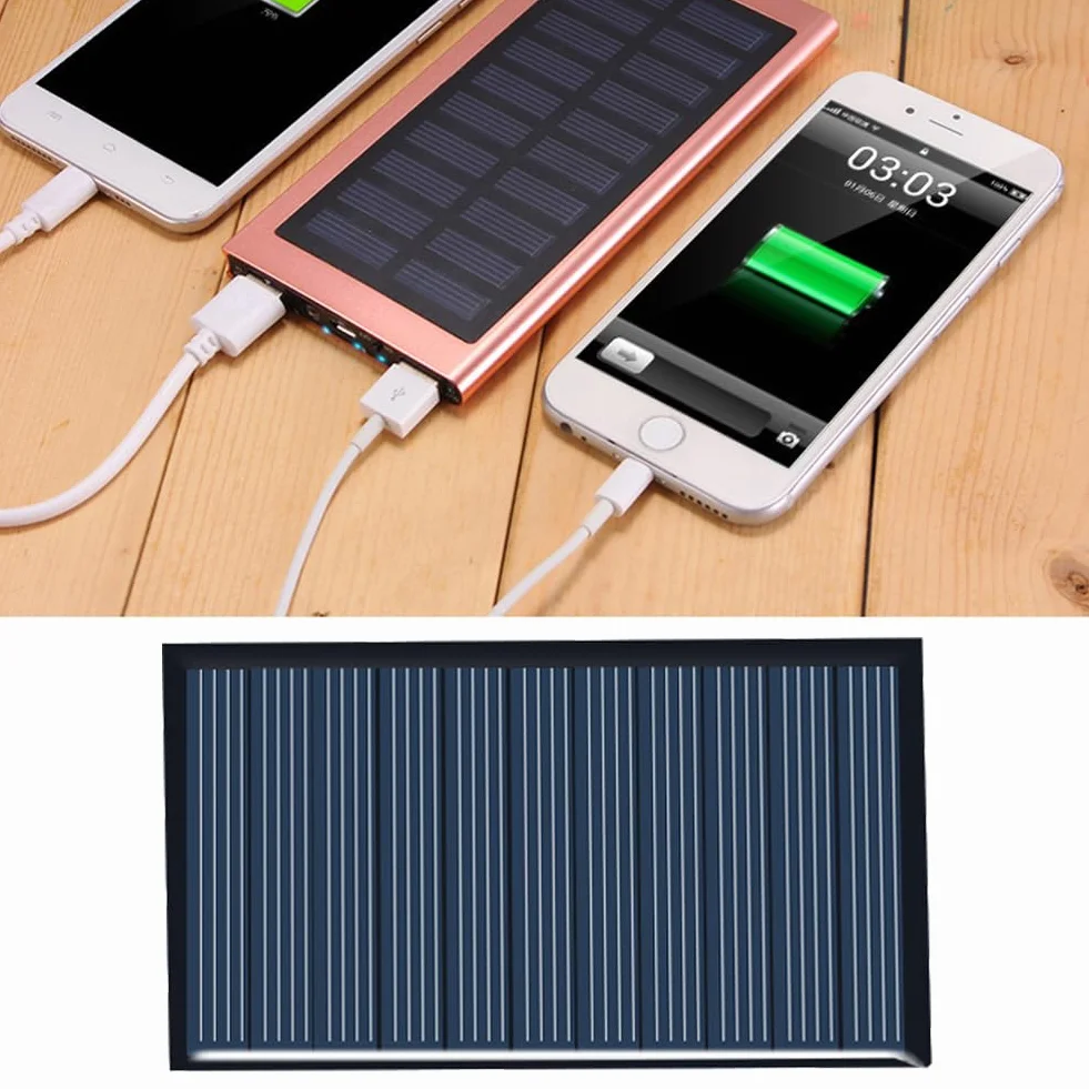 Mini panel słoneczny, mikro moduł słoneczny, mały panel słoneczny, polikrystaliczny krzem, odpowiedni do rowerów solarnych, plecaków solarnych, lamp trawnikowych, lamp, 5 sztuk, 80 x 45 mm, 5 V 100 mA
