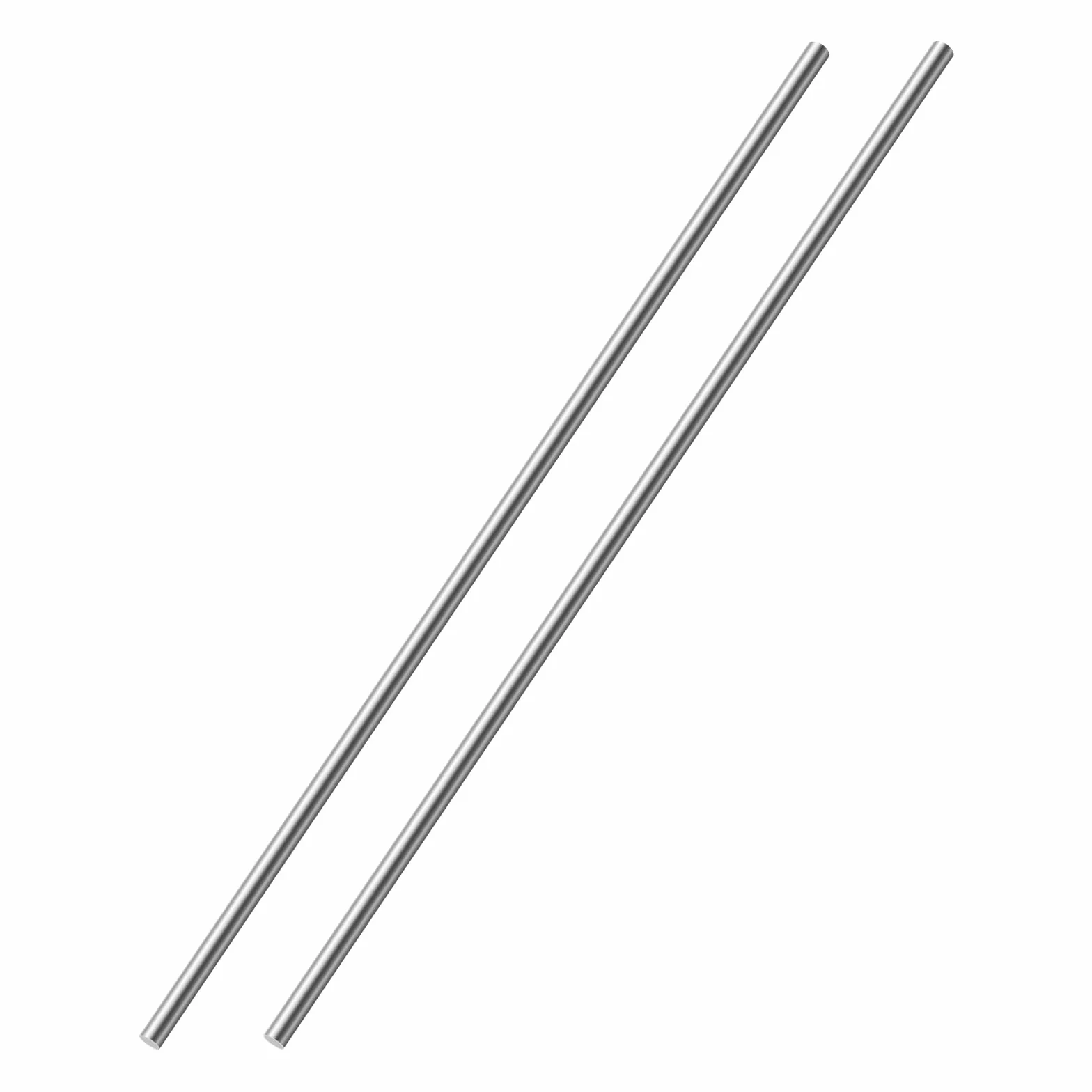 OFFCUP Okrągłe pręty ze stali nierdzewnej, 304 stal nierdzewna solidna okrągła pręt, 5 mm x 250 mm pręty ze stali nierdzewnej do majsterkowania, 2 szt