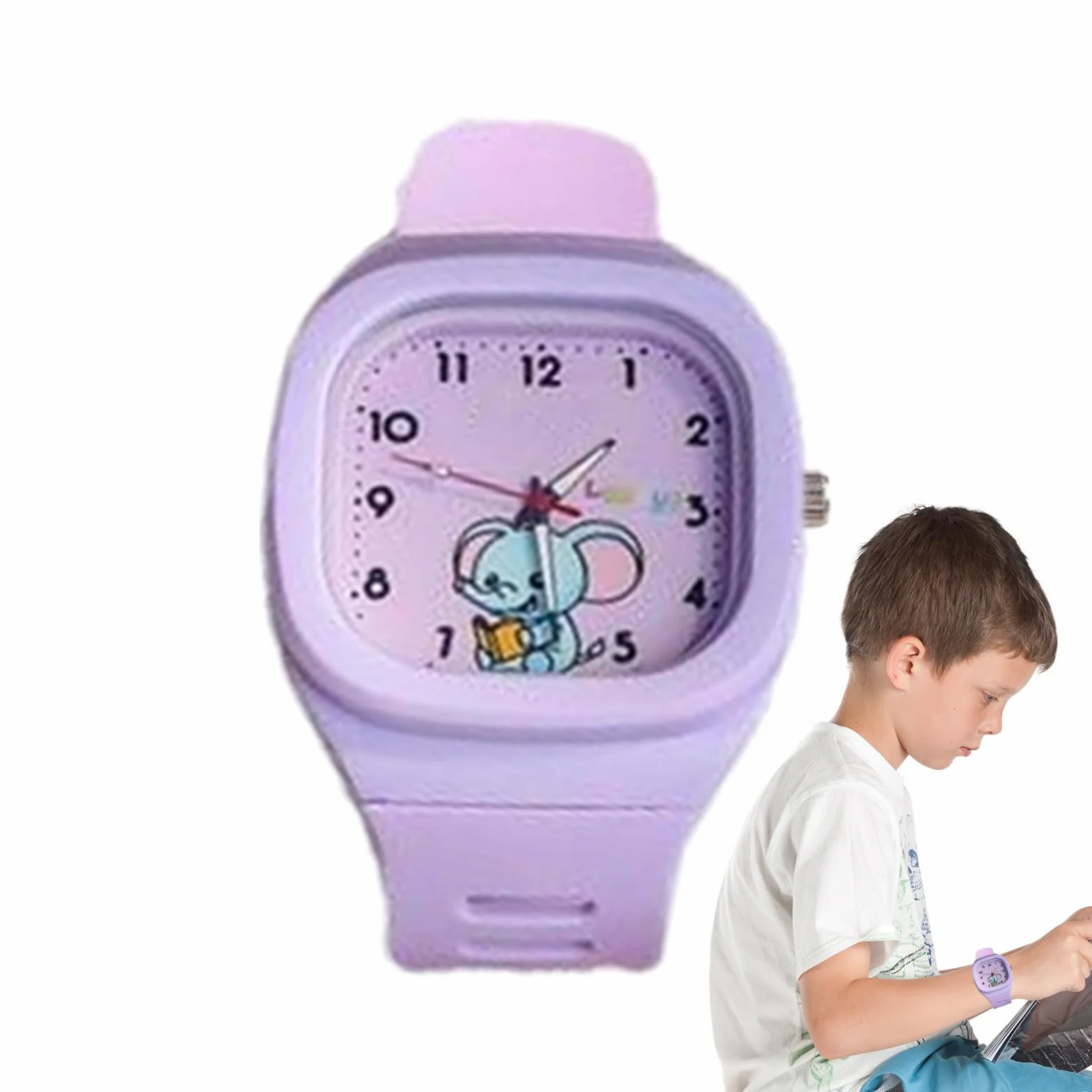 Return Cartoon Digital Watch - Sports Luminous Square Watch dla studentów | Wodoodporny cyfrowy zegarek z kreskówką dla dzieci, kwadratowy świecący zegarek dla dzieci