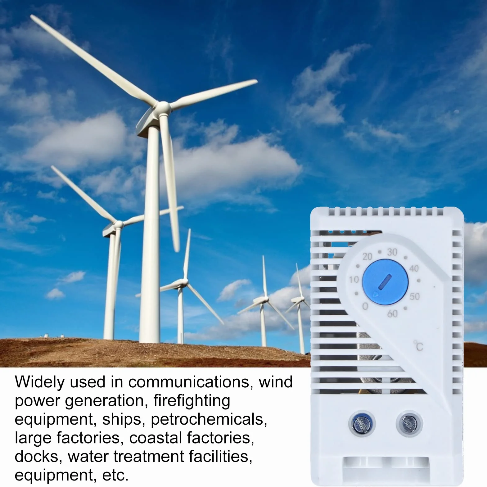 ViaGasaFamido 011 Mechaniczny Termostat Bimetaliczny Przełącznik Temperatury Termostatyczny Kontroler do Wentylatora Chłodzenia Grzejnika Elektrycznego