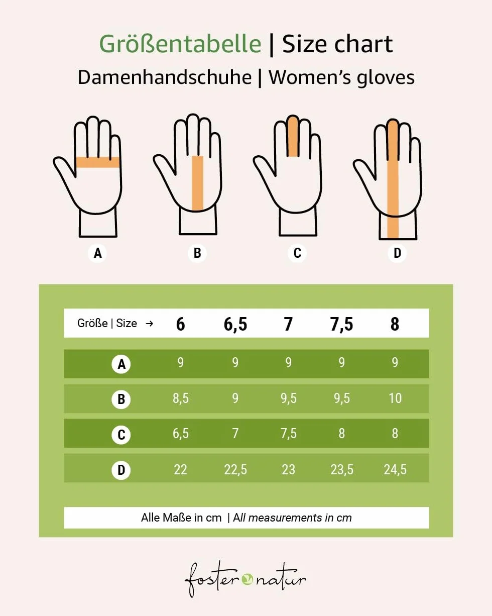 Foster-Natur , damskie rękawiczki wełniane, 100% Merino