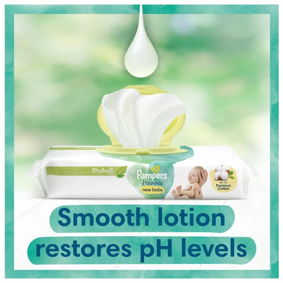 Pampers Harmonie New Baby, 3 x 46 chusteczek dla niemowląt