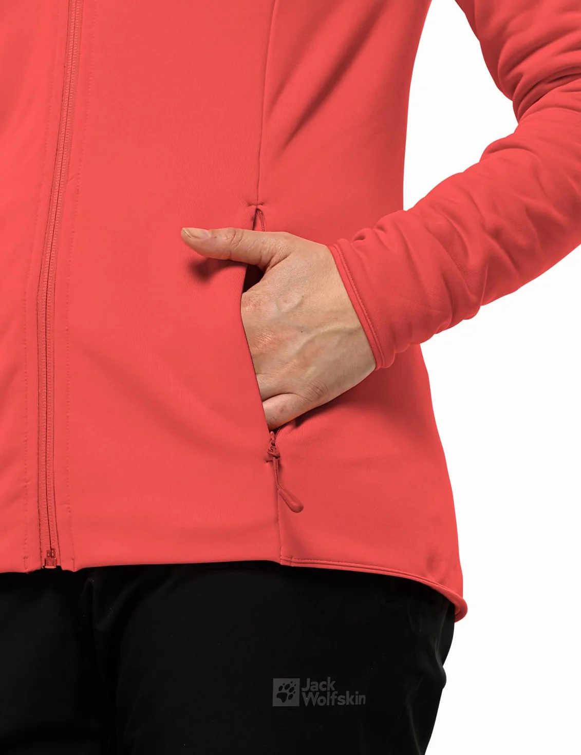 Jack Wolfskin BAISELBERG HOODED FZ W, Kurtka polarowa Kobiety