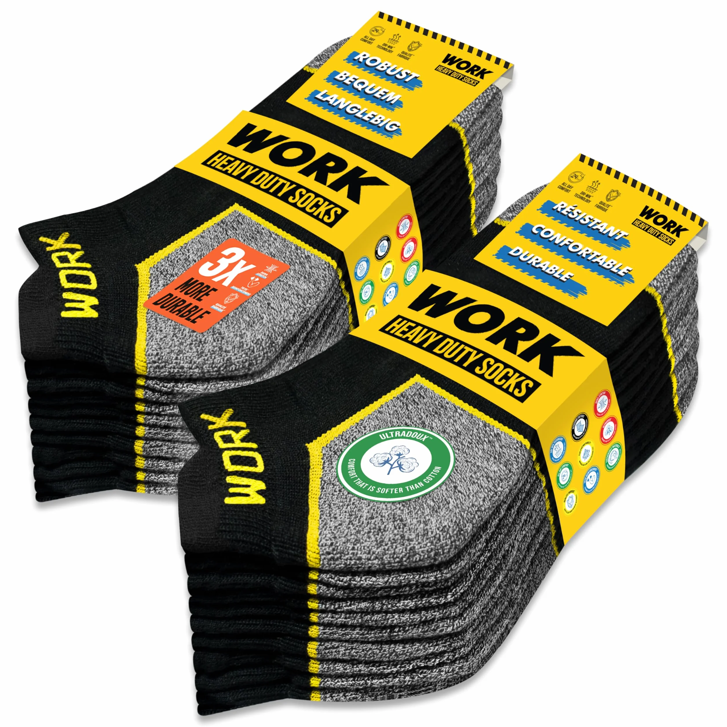 SOXCO WORK 10 par krótkich skarpet dla mężczyzn i kobiet, skarpety do sneakersów