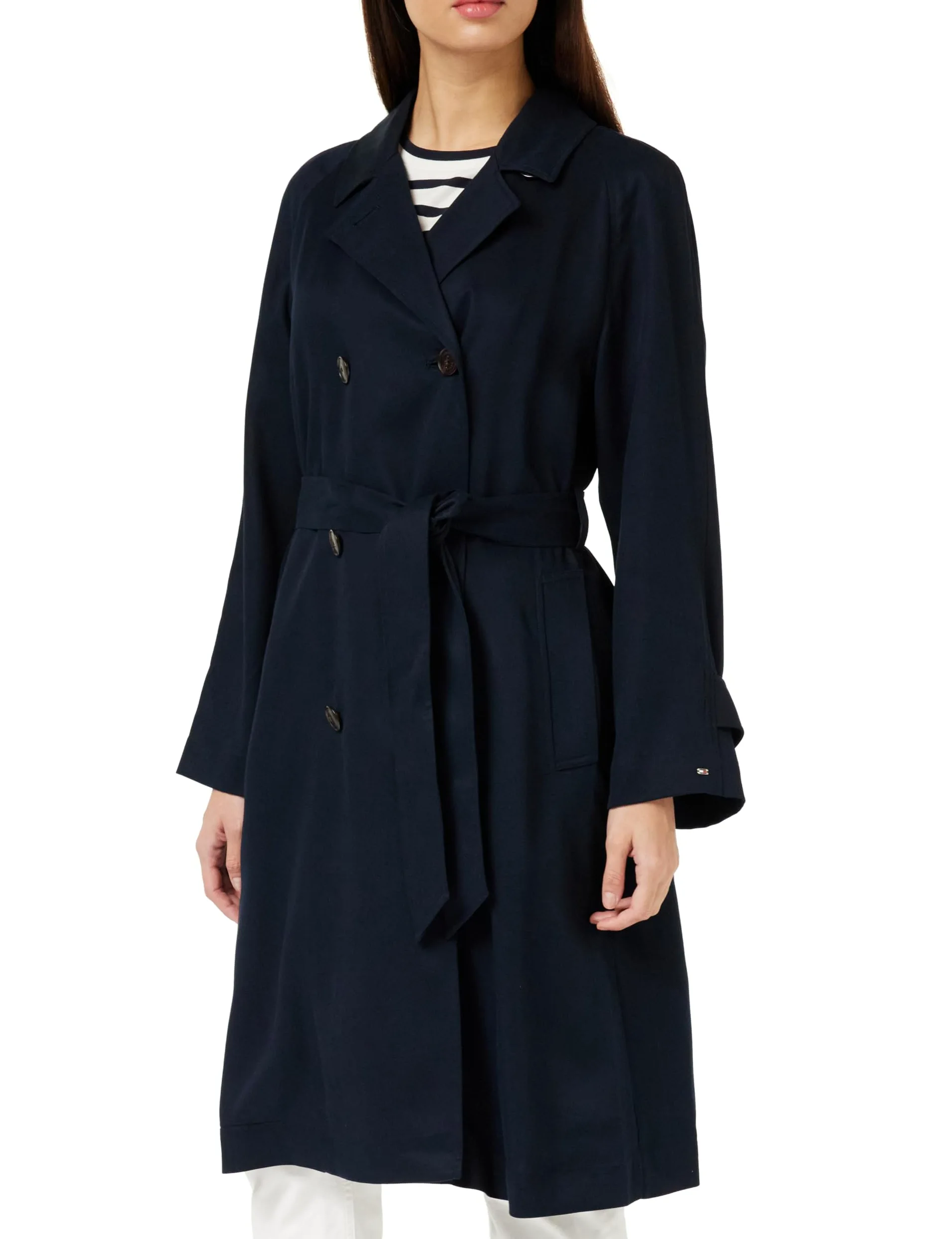 Tommy Hilfiger Płaszcze tkane Kobiety Tencel Blend Fluid Trench