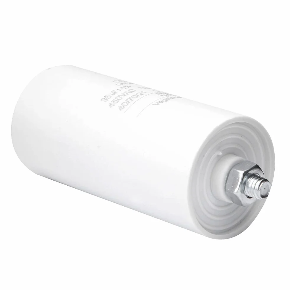 Kondensator CBB60 35uF 450 V, kondensator rozruchowy silnika, cienkowarstwowy kondensator z nakrętką śrubową CBB60 kondensator bieżący do pralki i urządzeń elektrycznych