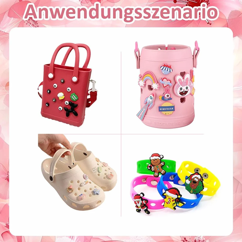 10 sztuk uroczych przypinek z kreskówek, przypinki do butów, naklejki Crocs, Charms z kreskówki, 10 sztuk, 1, Glina polimerowa, Agat