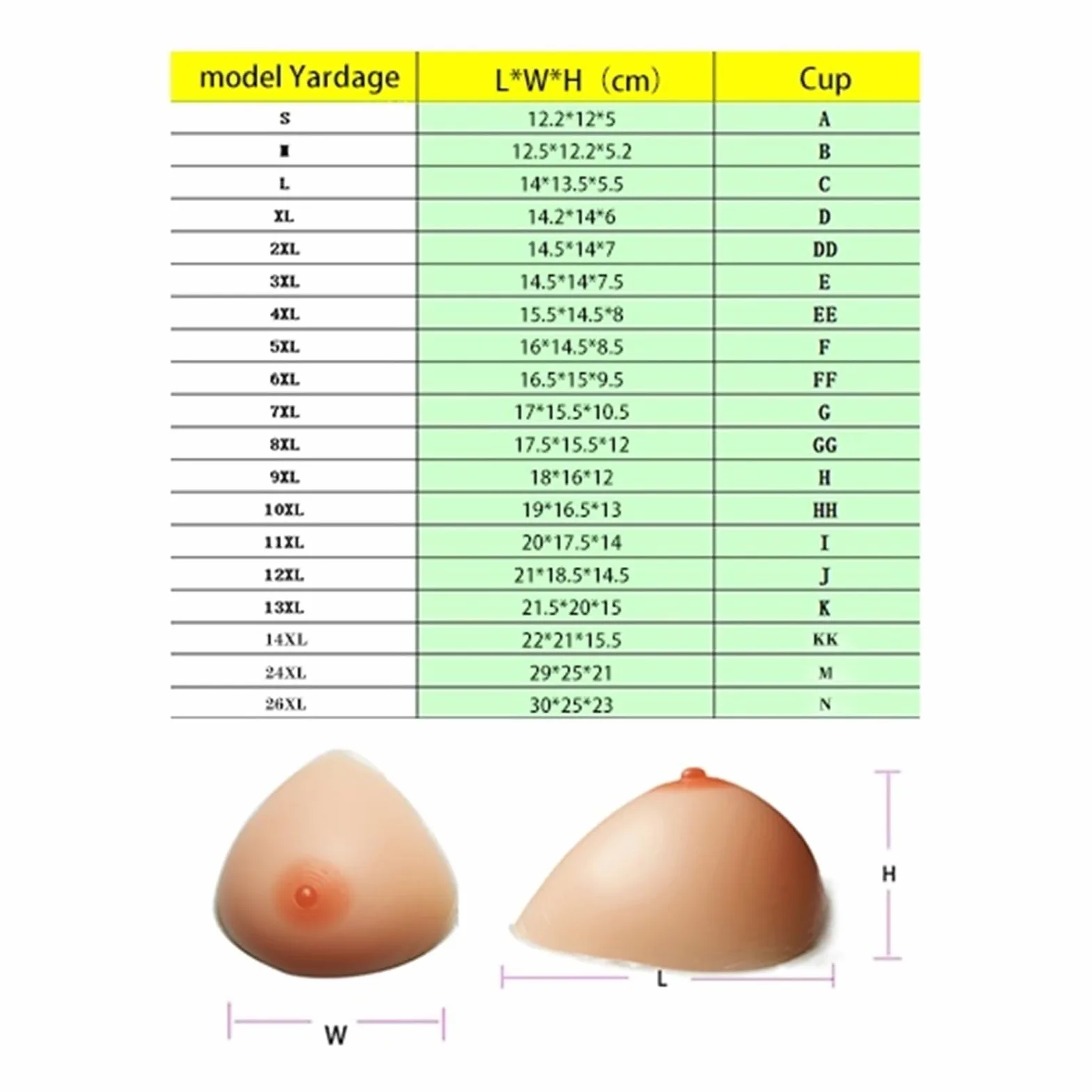 Silikonowe wkładki do biustonosza Wkładki żelowe Wzmacniacz piersi Wyjmowane wkładki do biustonosza Nadaje się do sukienek po mastektomii kostiumów kąpielowych bikini (Color : Natural, Size : GG)