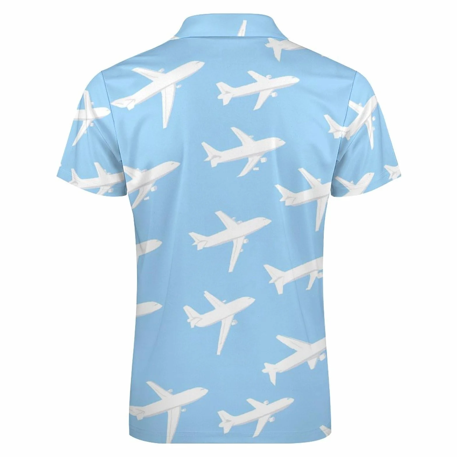 Samolot samolot męskie koszulki polo z krótkim rękawem na co dzień zapinana na zamek koszula golfowa slim fit t-shirt topy