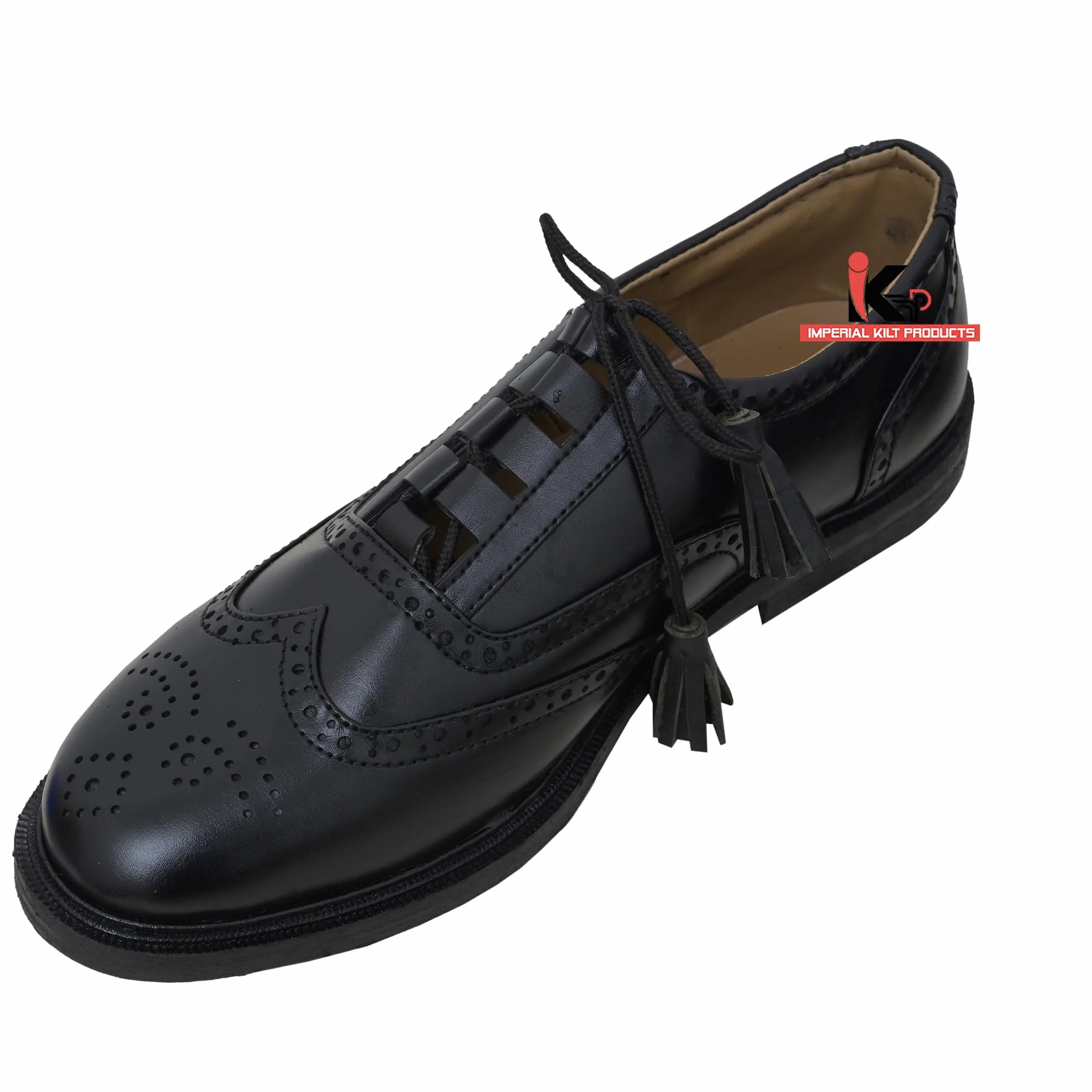Męskie skórzane półbuty Ghillie, szkockie półbuty lub kilt, eleganckie, formalne, wygodne dopasowanie, sznurowane buty ślubne