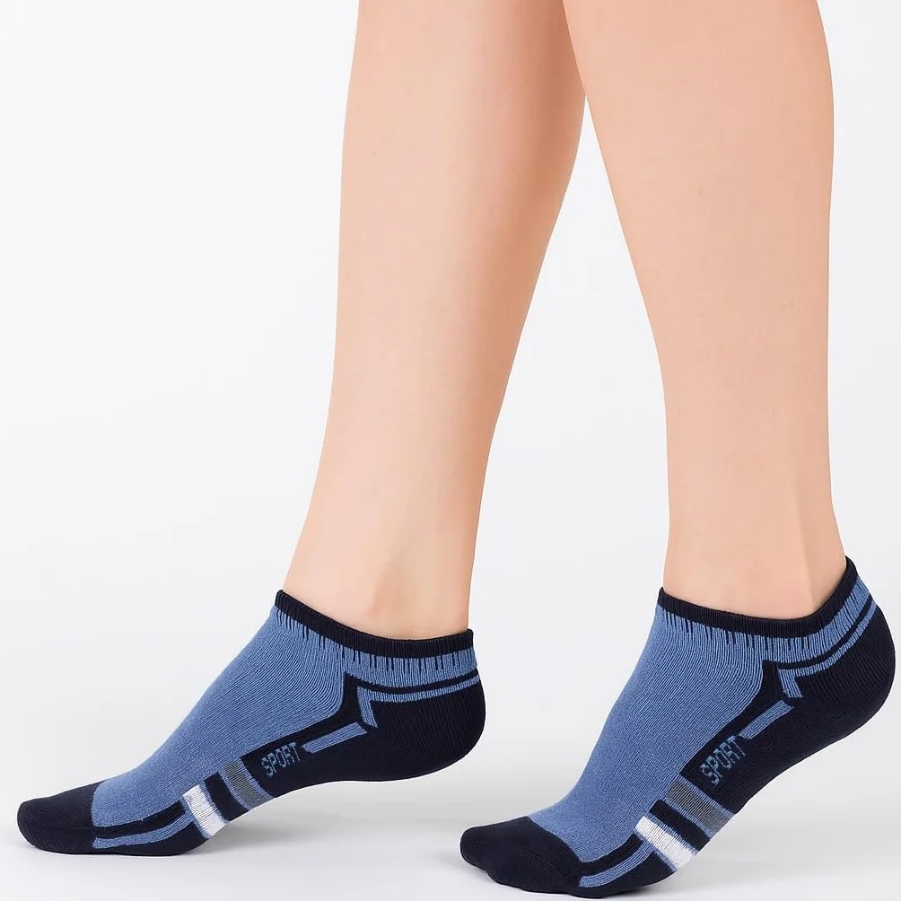 BestSale247 Damskie męskie skarpety do sneakersów (12 par), oddychające, krótkie, bawełniane
