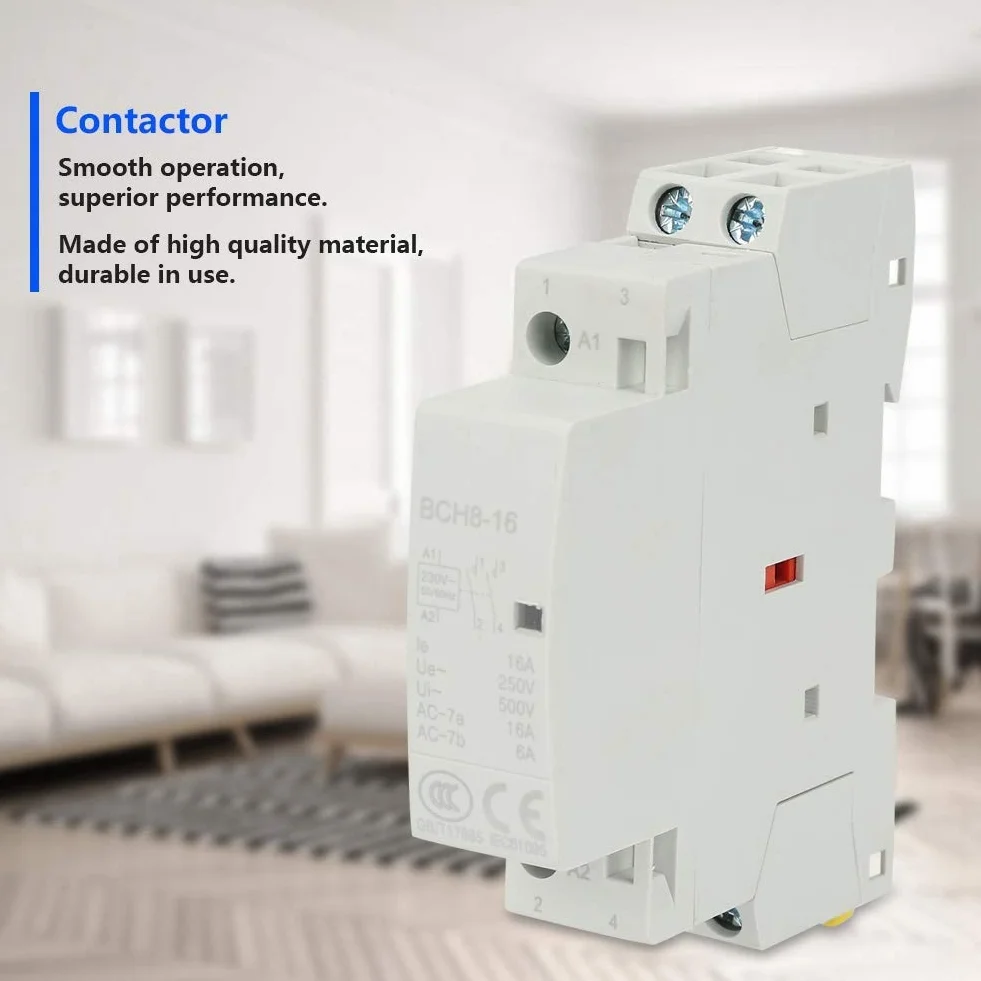 2P AC stycznik 16A przekaźnik na szynę Din AC stycznik 2NO 220V/230V 50HZ/60HZ