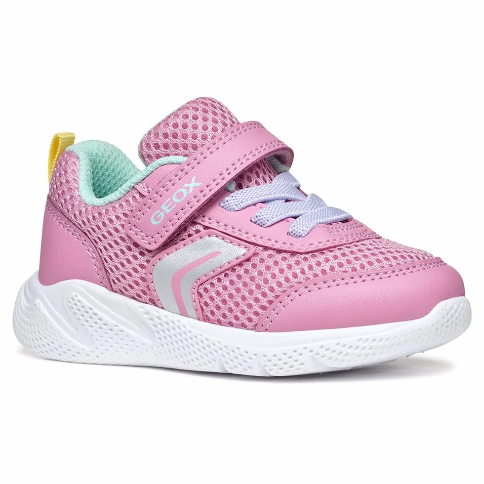 Geox Niemowlęta B SPRINTYE Girl D Sneakers, różowe/Watersea, 23 EU, różowy, 23 EU